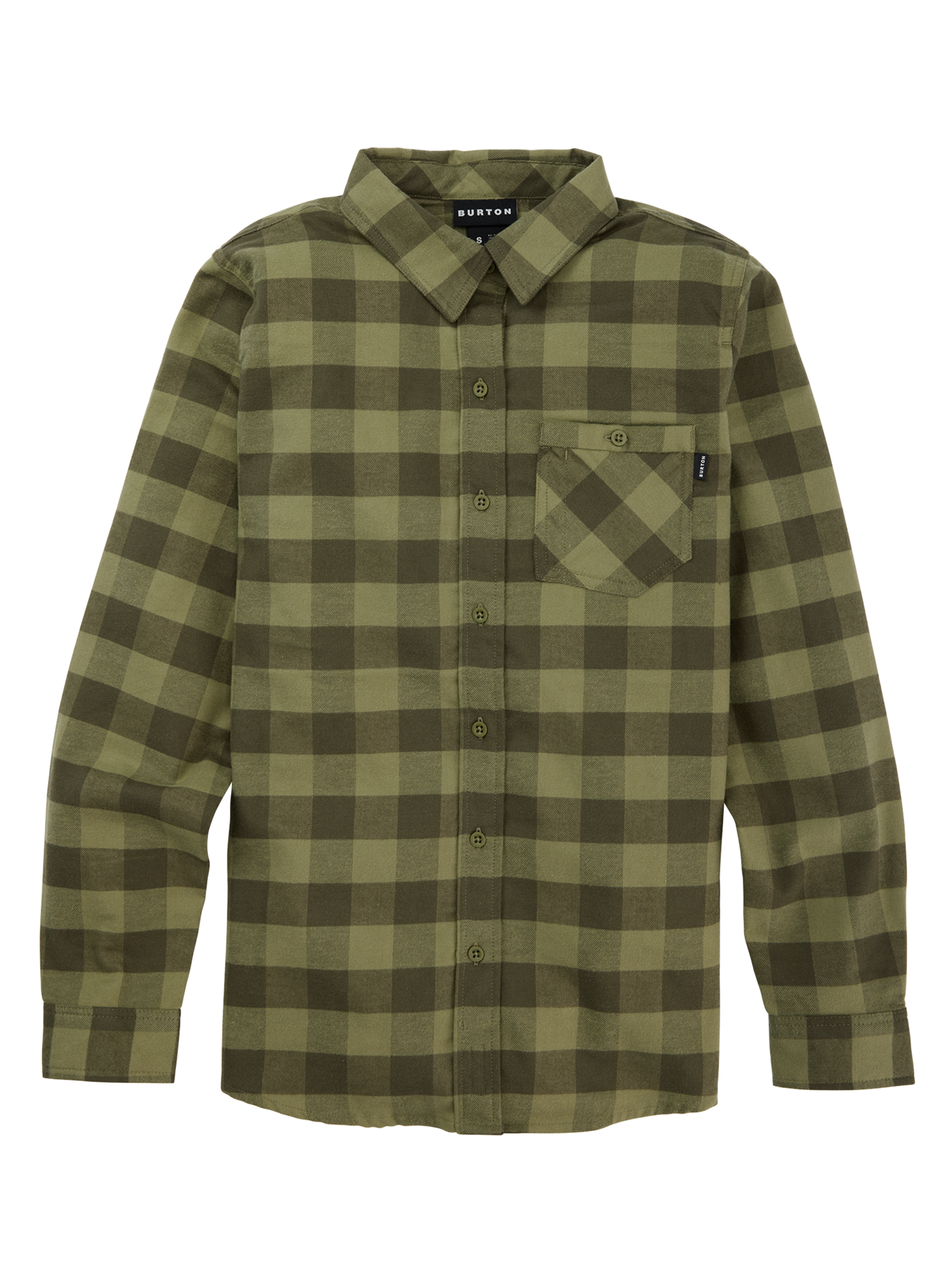 Product image of Women's Burton Favorite Long Sleeve Flannel Shirt[Variant:Forest Moss Buffalo Plaid]