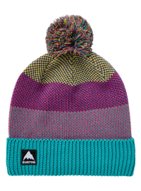 Product image of Kids' Burton Fleece-Lined Pom Beanie[Variant:Goldenrod / Azalea Pink / Pacific Teal]