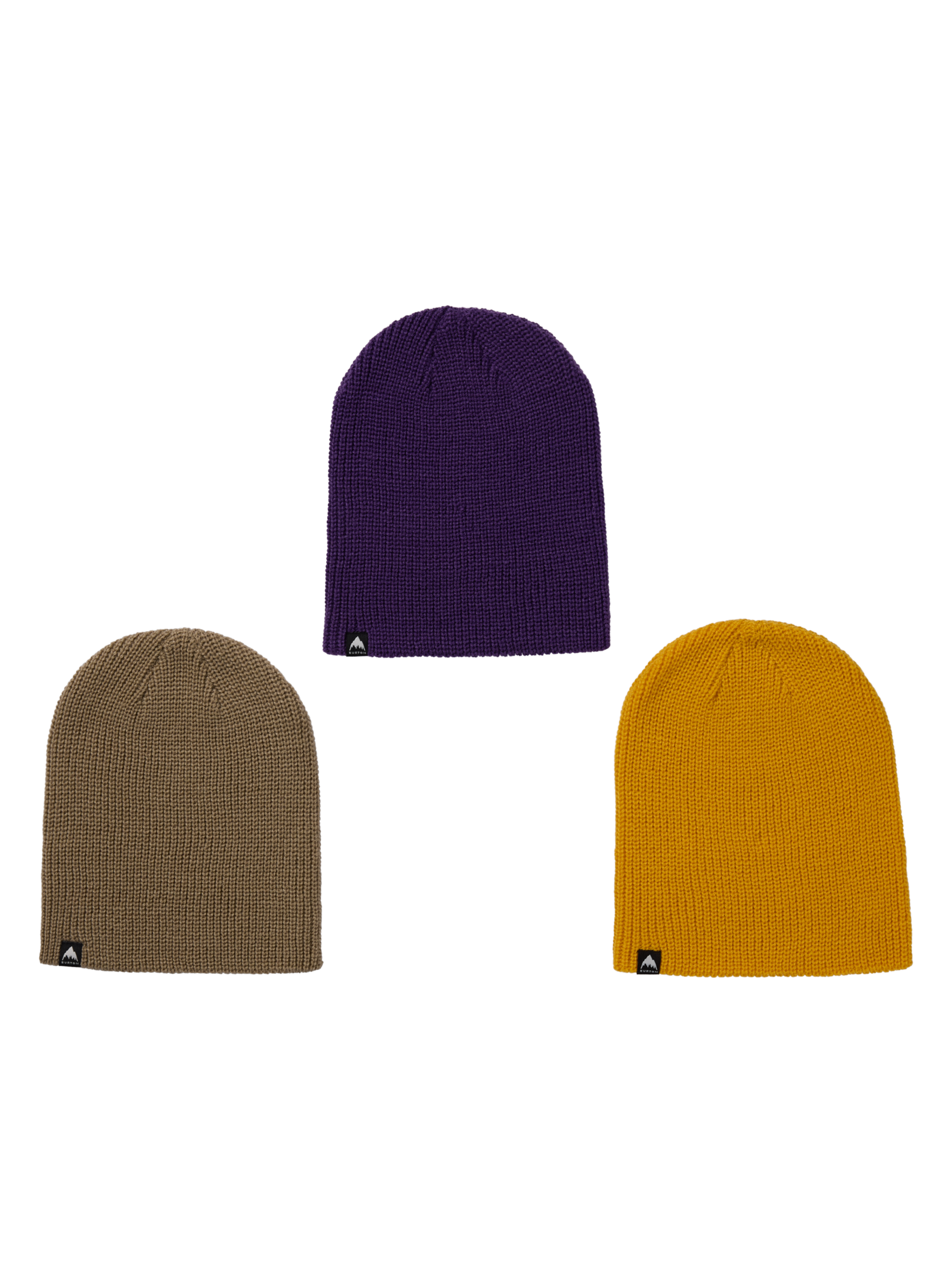Product image of Kids' Burton Recycled DND Beanie (3 Pack)[Variant:Summit Taupe / Goldenrod / Imperial Purple]