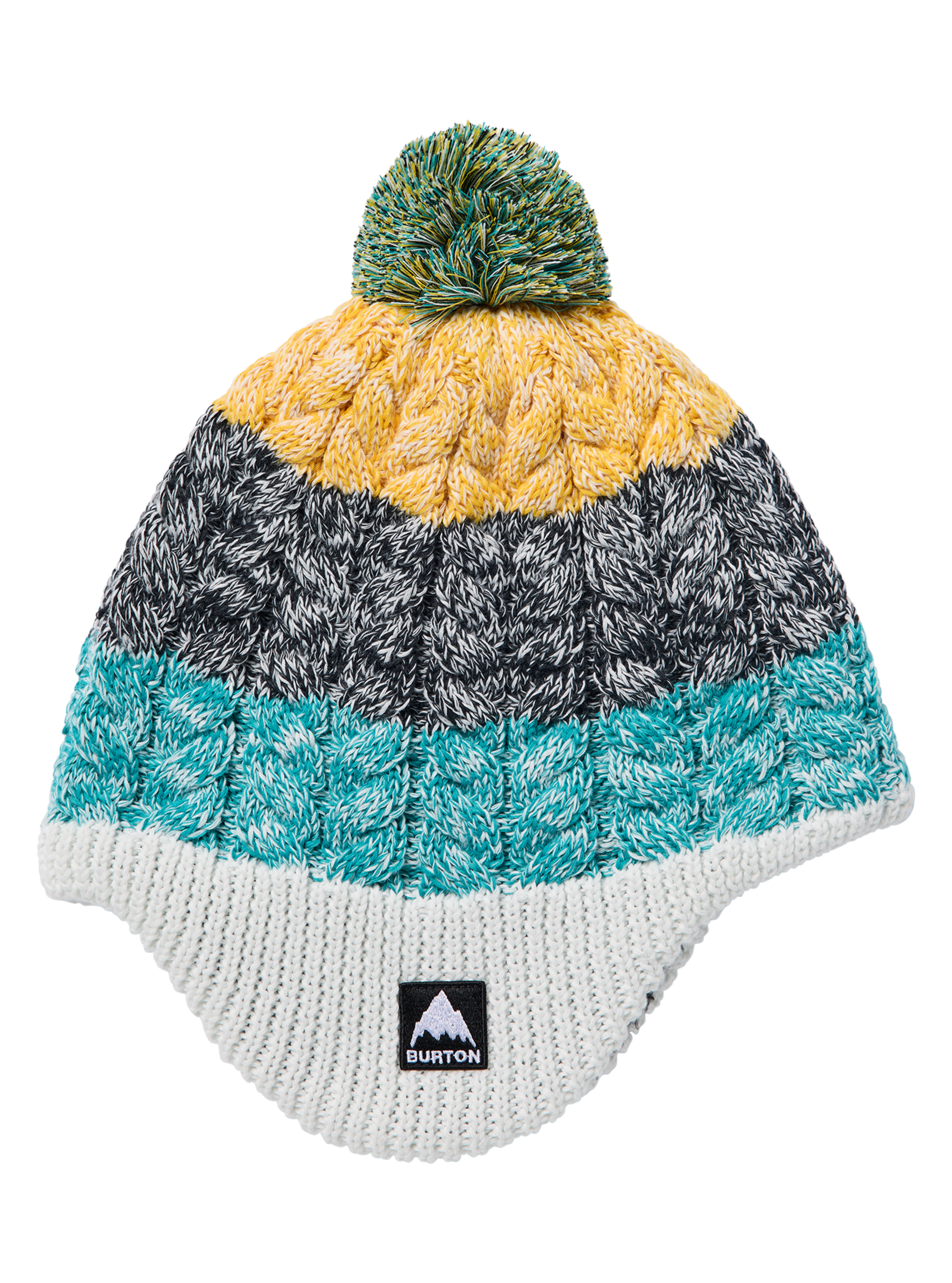 Product image of Toddlers' Burton Fleece-Lined Earflap Beanie[Variant:Goldenrod / True Black / Pacific Teal]