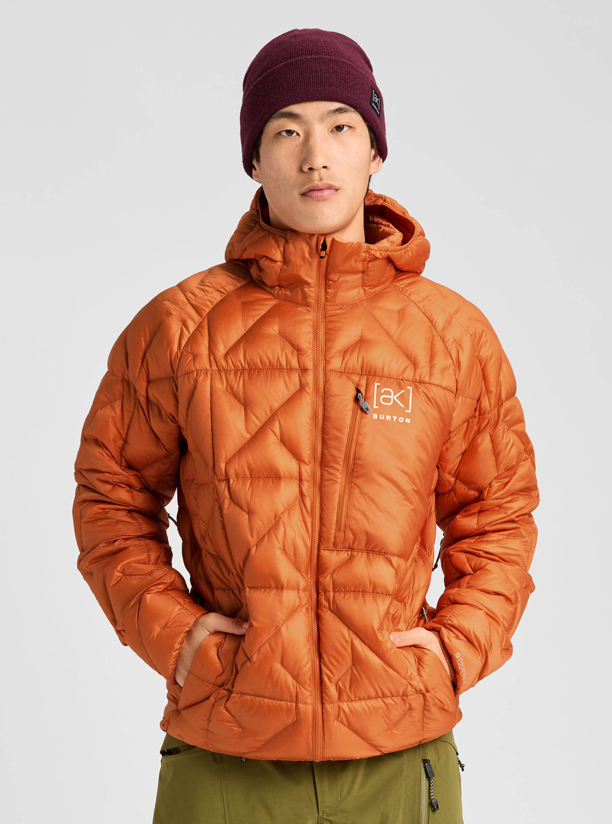 Product image of Men's Burton [ak] Baker Hooded Down Jacket[Variant:Goldfish Orange]