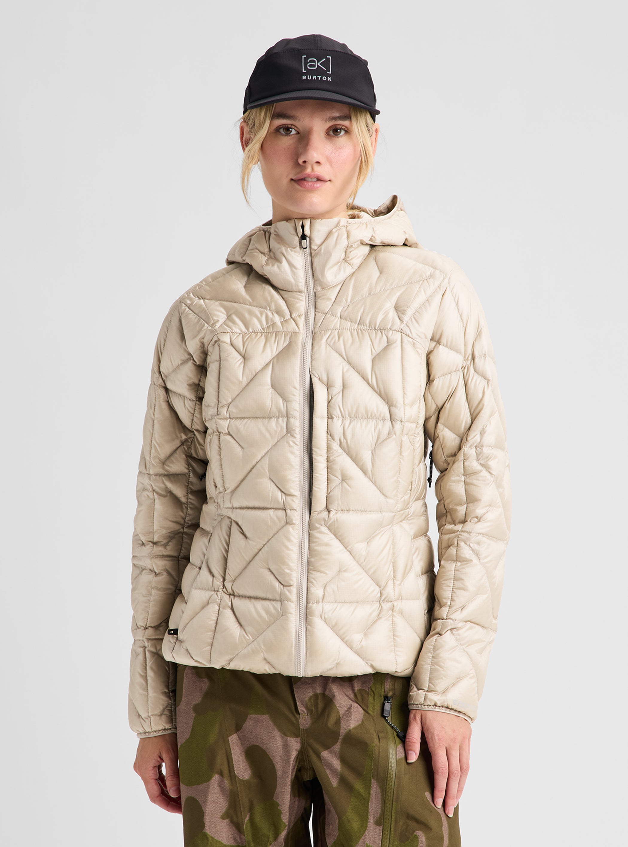 Product image of Women's Burton [ak] Baker Down Hooded Jacket[Variant:Chinchilla Gray]