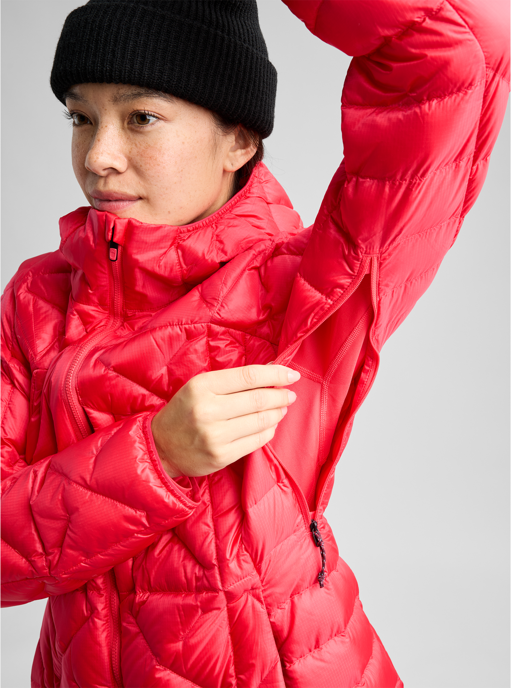 Product image of Women's Burton [ak] Baker Down Hooded Jacket[Variant:Hot Tamale]