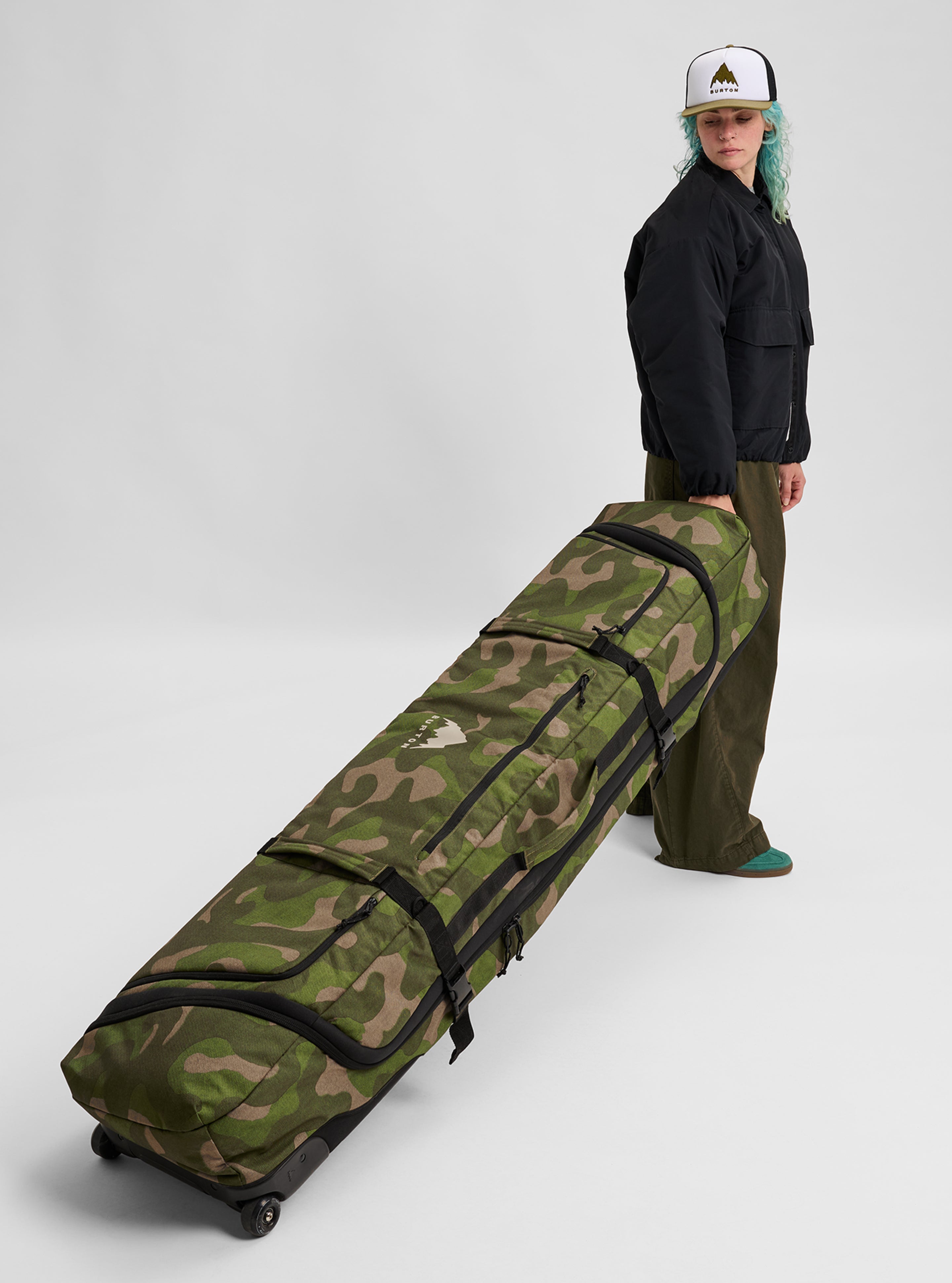 Burton Wheelie Flight Attendant Snowboard Bag, Sharkskin / 166