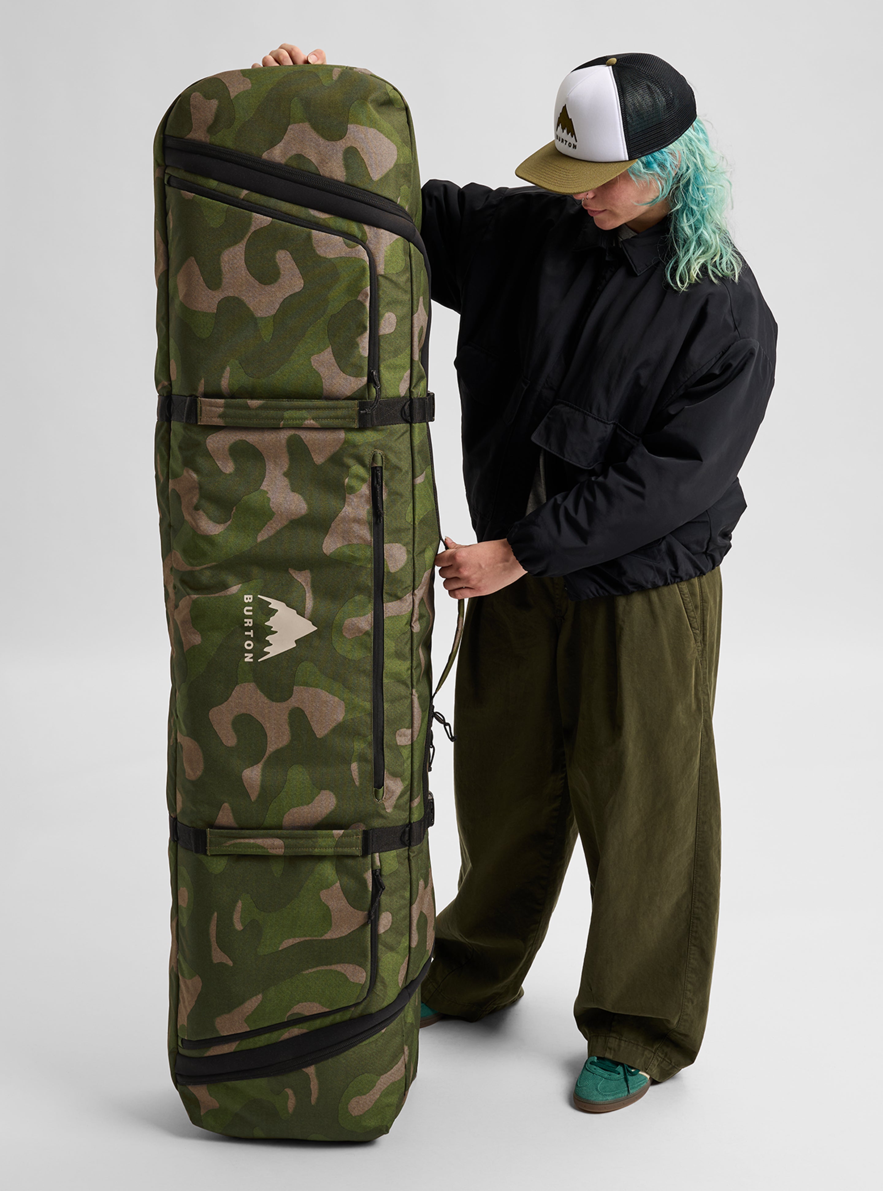 Burton Wheelie Flight Attendant Snowboard Bag, Sharkskin / 166