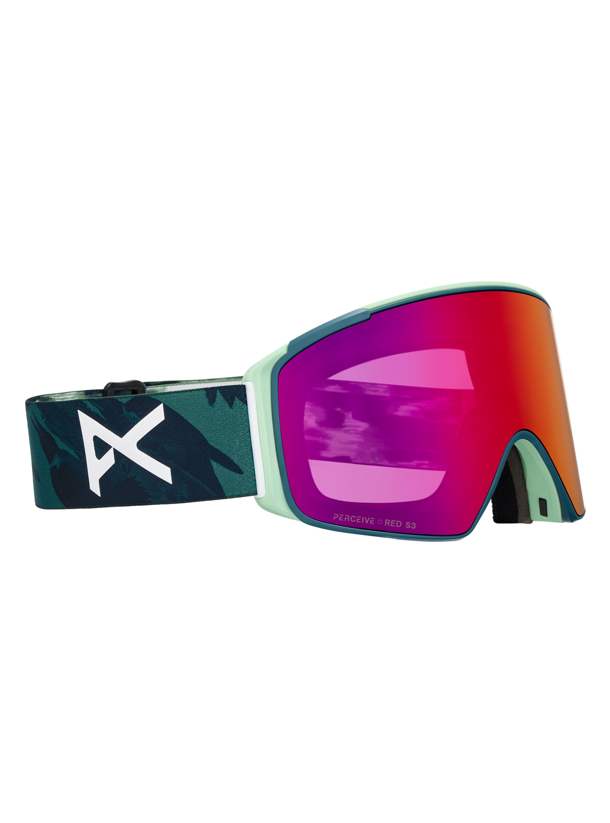Product image of Anon M4S Goggles (Cylindrical) + Bonus Lens + MFI® Face Mask[Variant:Frame: Family Tree, Lens: Perceive Sunny Red (14% / S3), Spare Lens: Perceive Cloudy Burst (59% / S1)]
