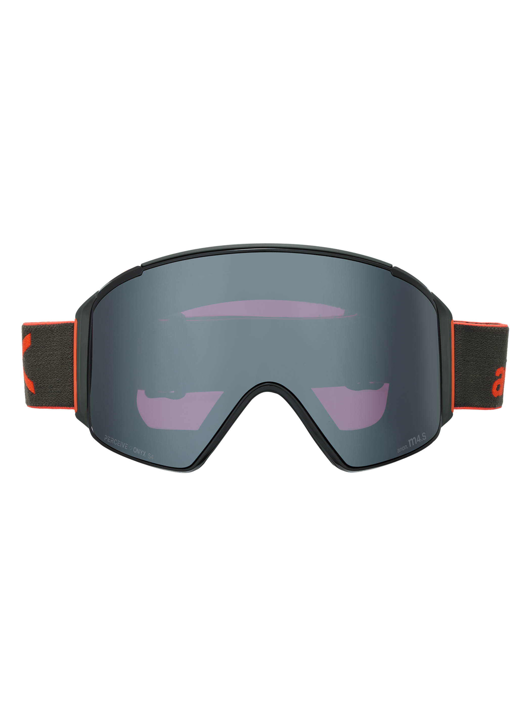 Product image of Anon M4S Goggles (Cylindrical) + Bonus Lens + MFI® Face Mask[Variant:Frame: Fiesta Red, Lens: Perceive Sunny Onyx (6% / S4), Spare Lens: Perceive Variable Violet (34% / S2)]
