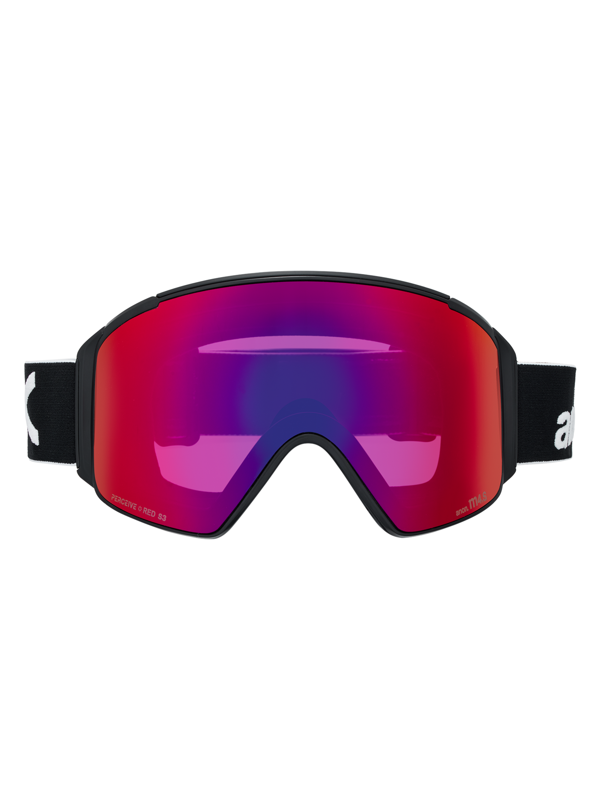 Anon M4S Goggles (Cylindrical) + Bonus Lens + MFI Face Mask | Frame: Black, Lens: Perceive Sunny Red