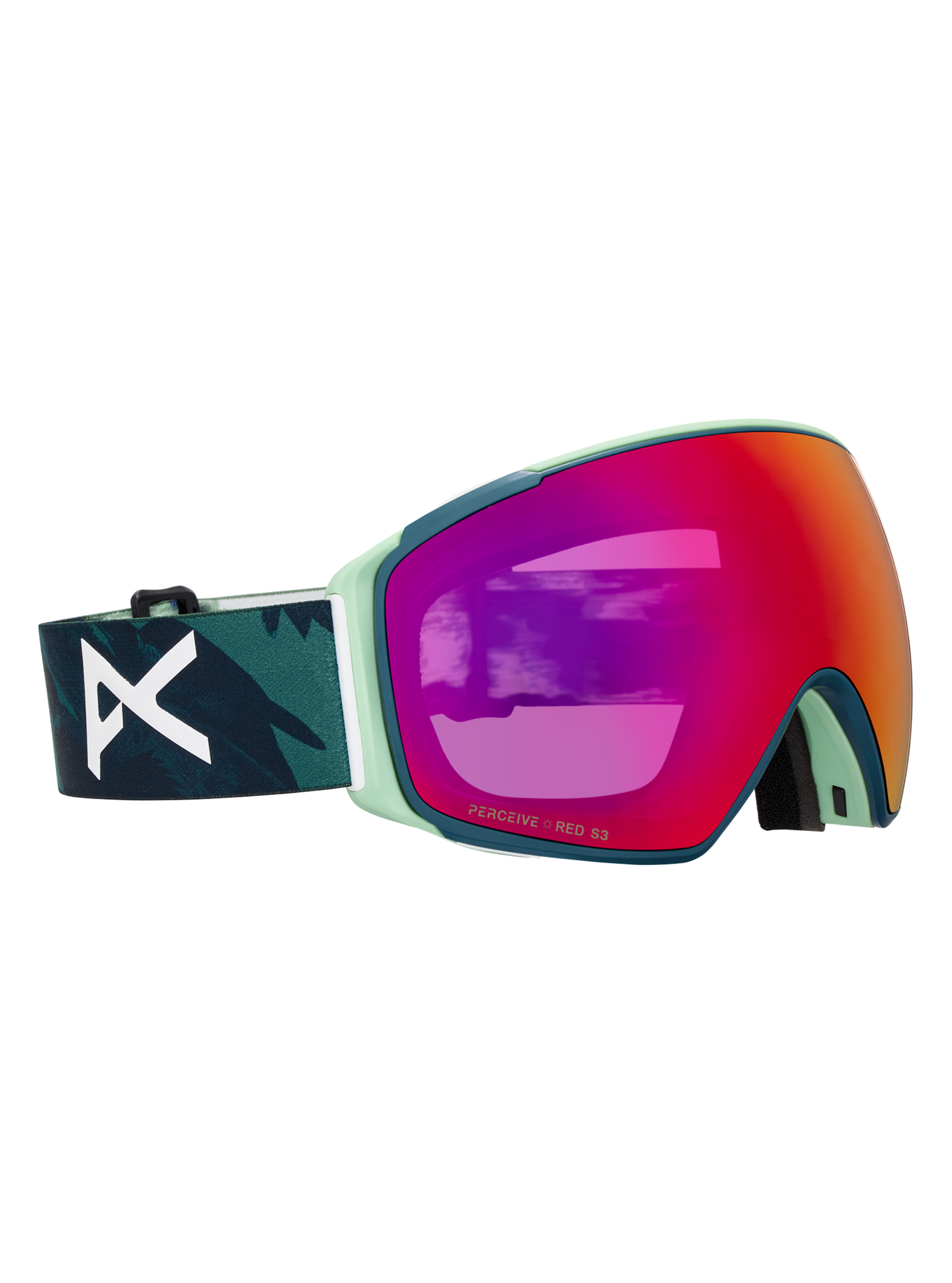Product image of Anon M4S Goggles (Toric) + Bonus Lens + MFI® Face Mask[Variant:Frame: Family Tree, Lens: Perceive Sunny Red (14% / S3), Spare Lens: Perceive Cloudy Burst (59% / S1)]