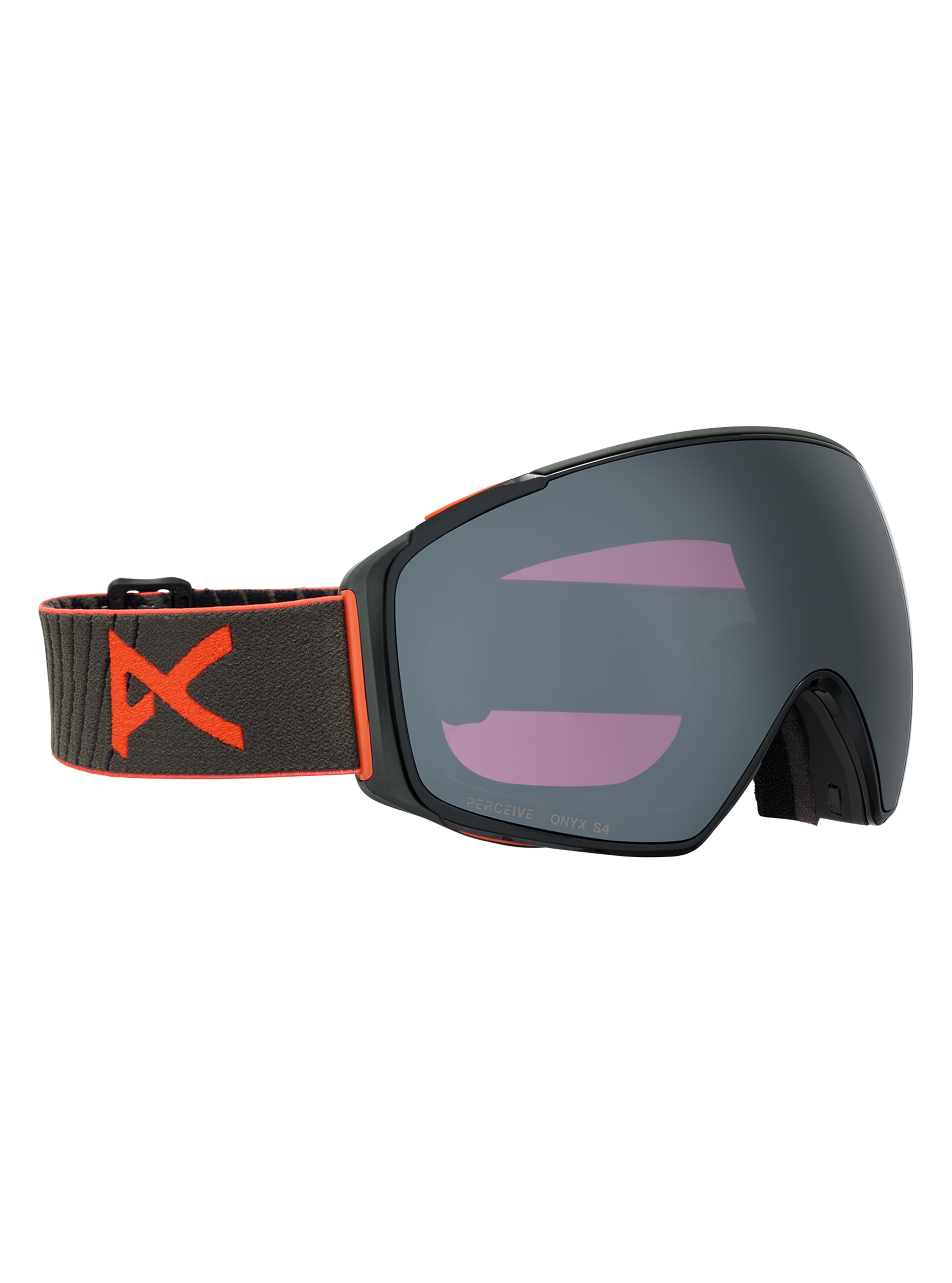 Product image of Anon M4S Goggles (Toric) + Bonus Lens + MFI® Face Mask[Variant:Frame: Fiesta Red, Lens: Perceive Sunny Onyx (6% / S4), Spare Lens: Perceive Variable Violet (34% / S2)]