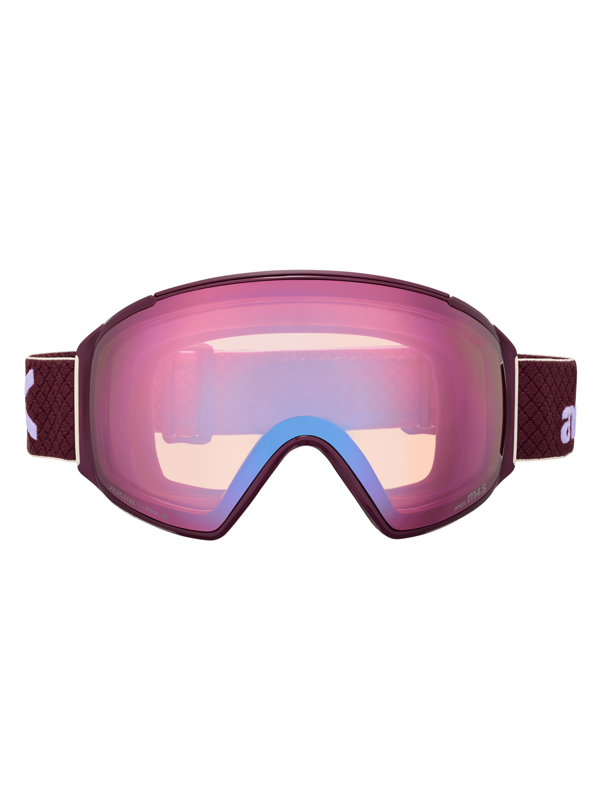 Product image of Anon M4S Goggles (Toric) + Bonus Lens + MFI® Face Mask[Variant:Frame: Deep Cherry, Lens: Perceive Cloudy Pink (53% / S1), Spare Lens: Perceive Variable Blue (21% / S2)]