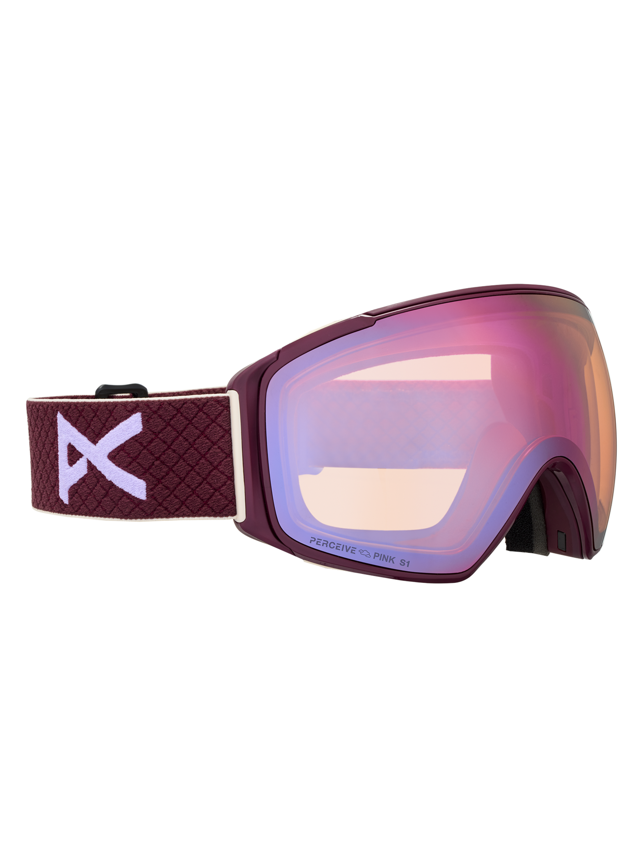 Product image of Anon M4S Goggles (Toric) + Bonus Lens + MFI® Face Mask[Variant:Frame: Deep Cherry, Lens: Perceive Cloudy Pink (53% / S1), Spare Lens: Perceive Variable Blue (21% / S2)]