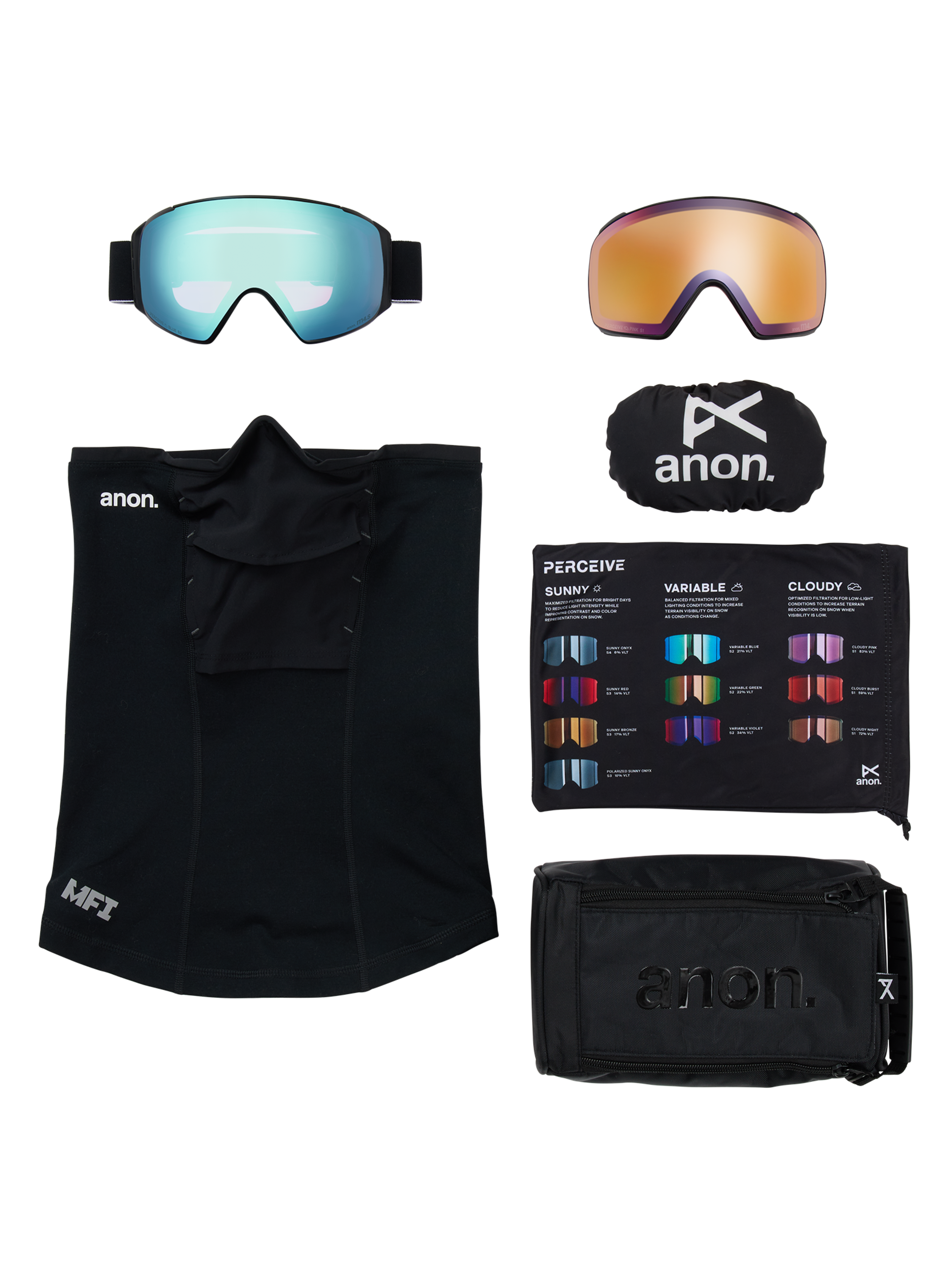 Anon M4S Goggles (Toric) + Bonus Lens + MFI® Face Mask | Anon Anon M4S Goggles (Toric) + Bonus Lens + MFI® Face Mask | Anon