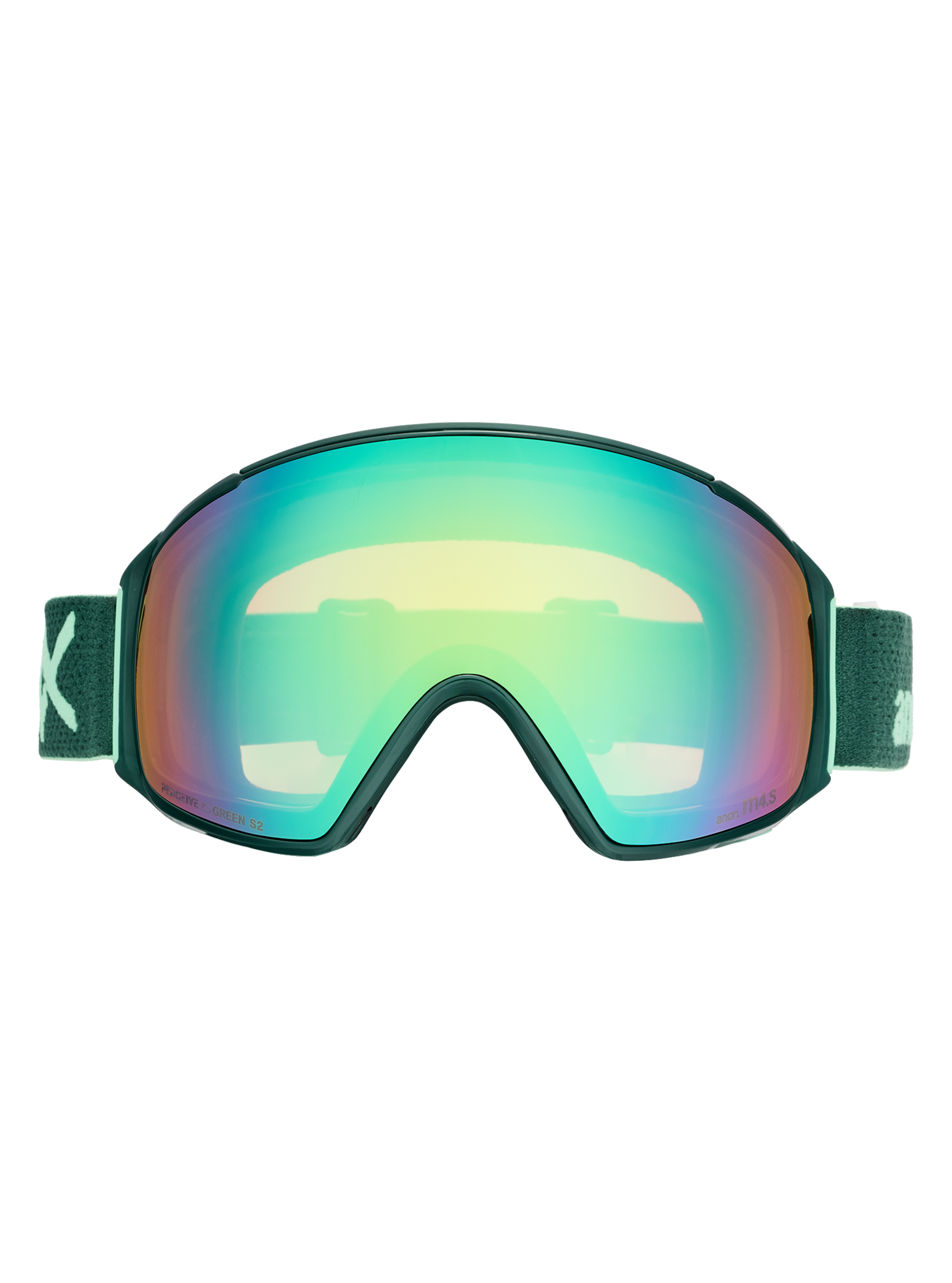 Product image of Anon M4S Goggles (Toric) + Bonus Lens + MFI® Face Mask[Variant:Frame: Brunswick Green, Lens: Perceive Variable Green (22% / S2), Spare Lens: Perceive Cloudy Pink (53% / S1)]