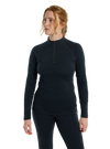 Product image of Women's Burton Phayse Merino Quarter-Zip Base Layer Shirt[Variant:True Black]