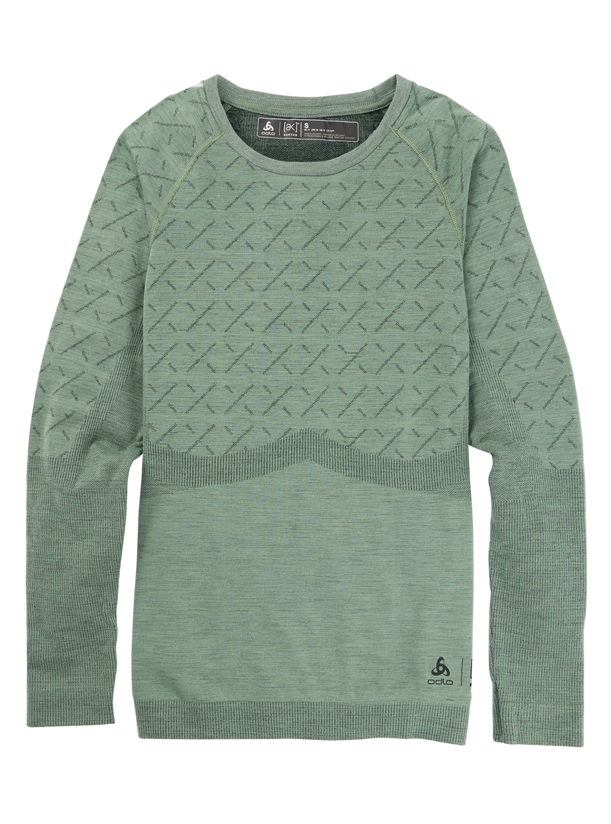 Product image of Women's Burton [ak] Slokar Crewneck Fleece[Variant:Hedge Green / True Black]