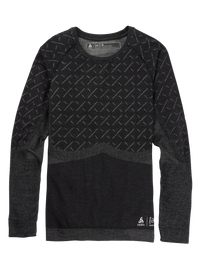 Product image of Women's Burton [ak] Slokar Crewneck Fleece[Variant:True Black / Gray Cloud]