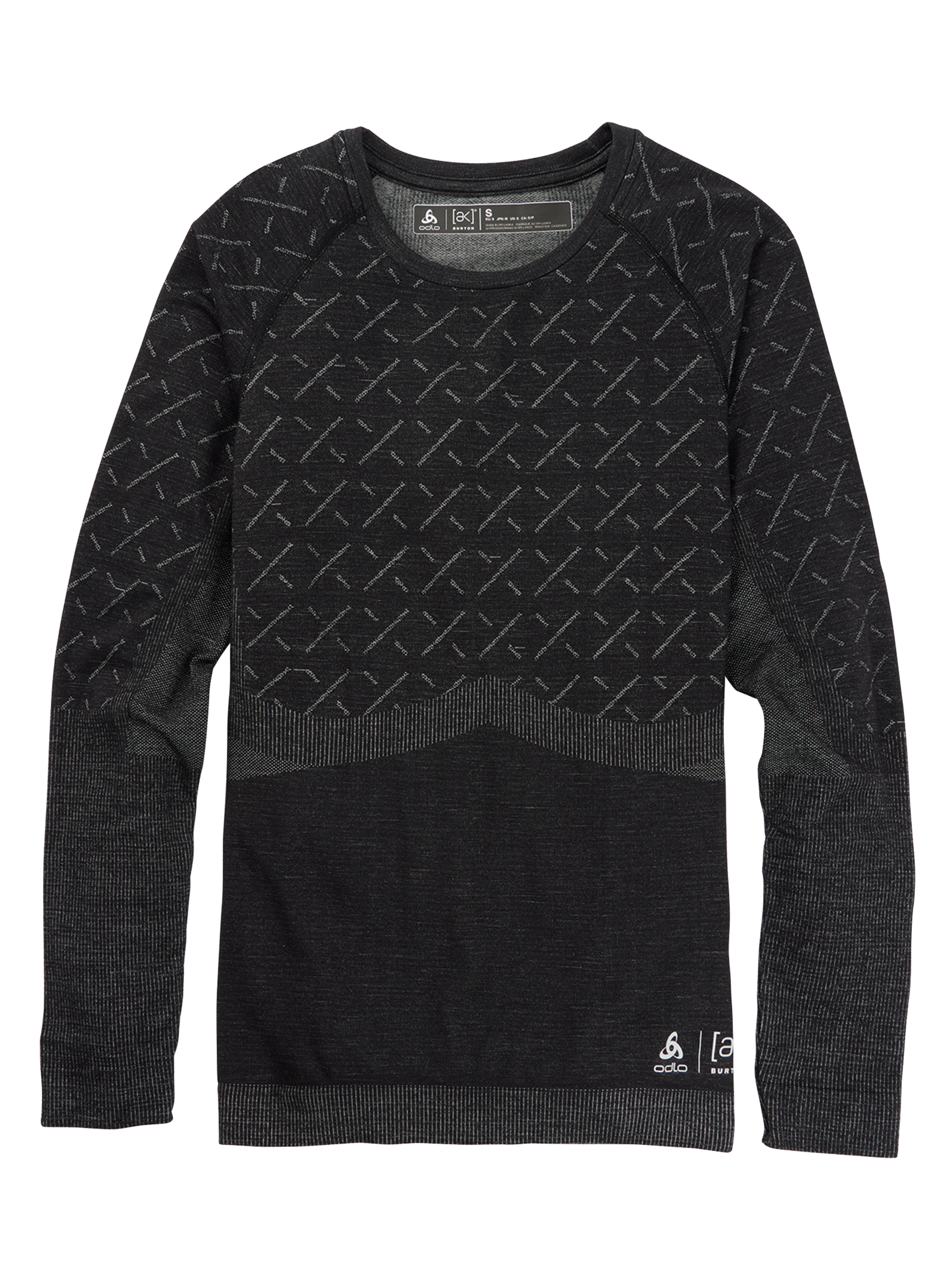 Product image of Women's Burton [ak] Slokar Crewneck Fleece[Variant:True Black / Gray Cloud]