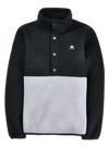 Product image of Kids' Burton Cinder Fleece Anorak[Variant:True Black / Gray Heather]