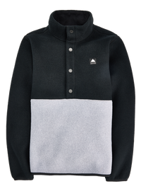 Product image of Kids' Burton Cinder Fleece Anorak[Variant:True Black / Gray Heather]