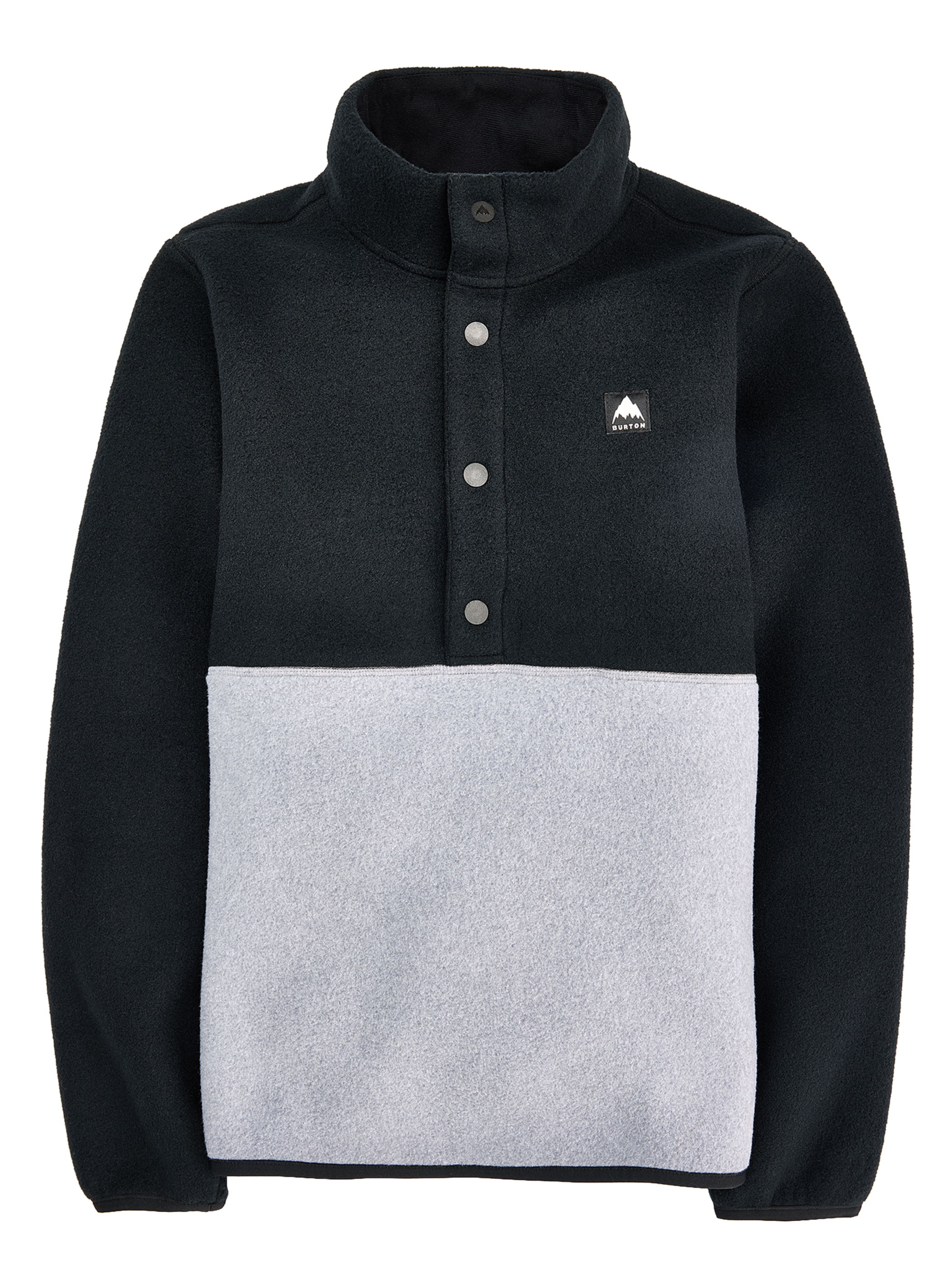 Product image of Kids' Burton Cinder Fleece Anorak[Variant:True Black / Gray Heather]