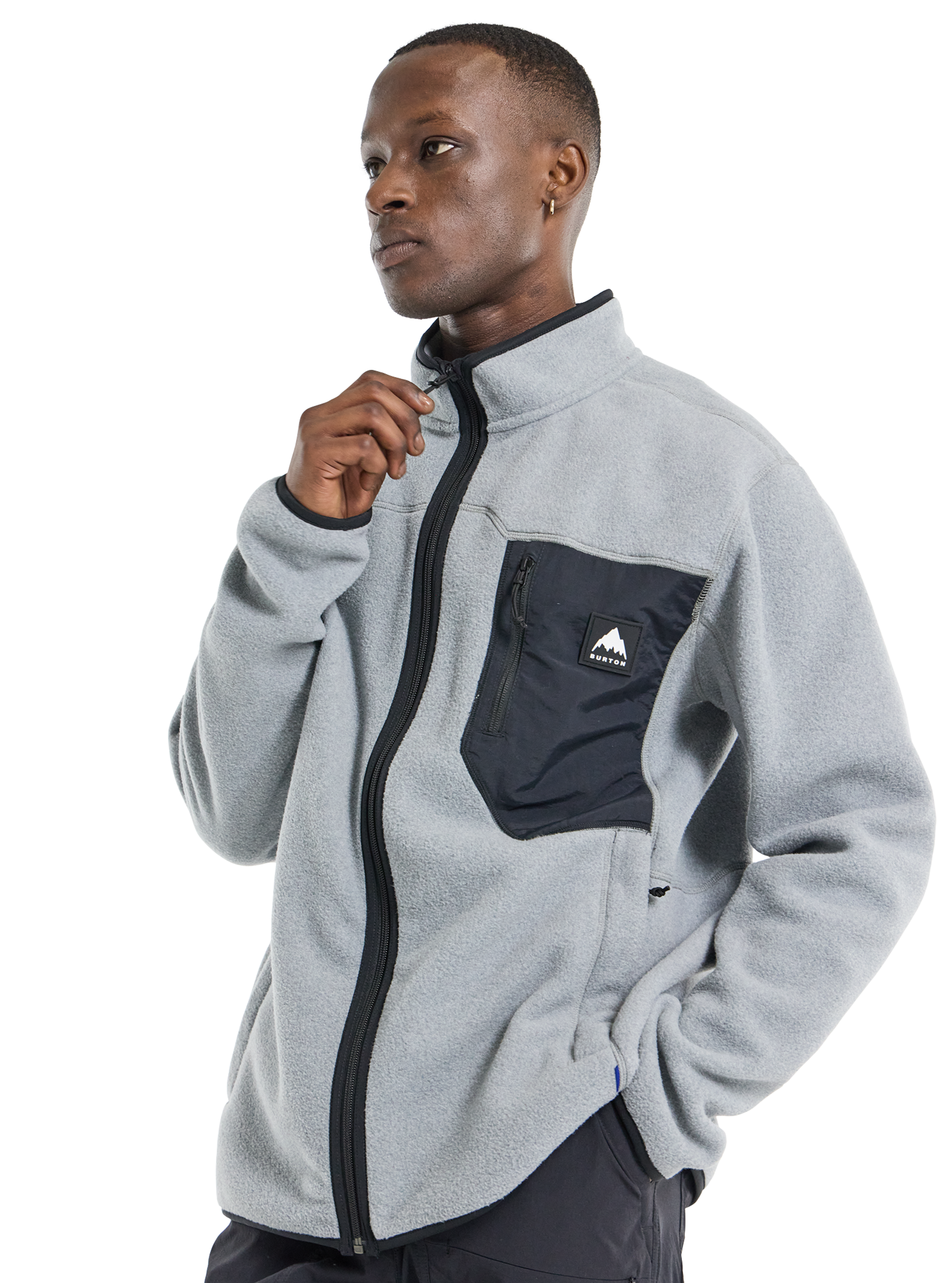 Product image of Men's Burton Cinder Full-Zip Fleece[Variant:Gray Heather]
