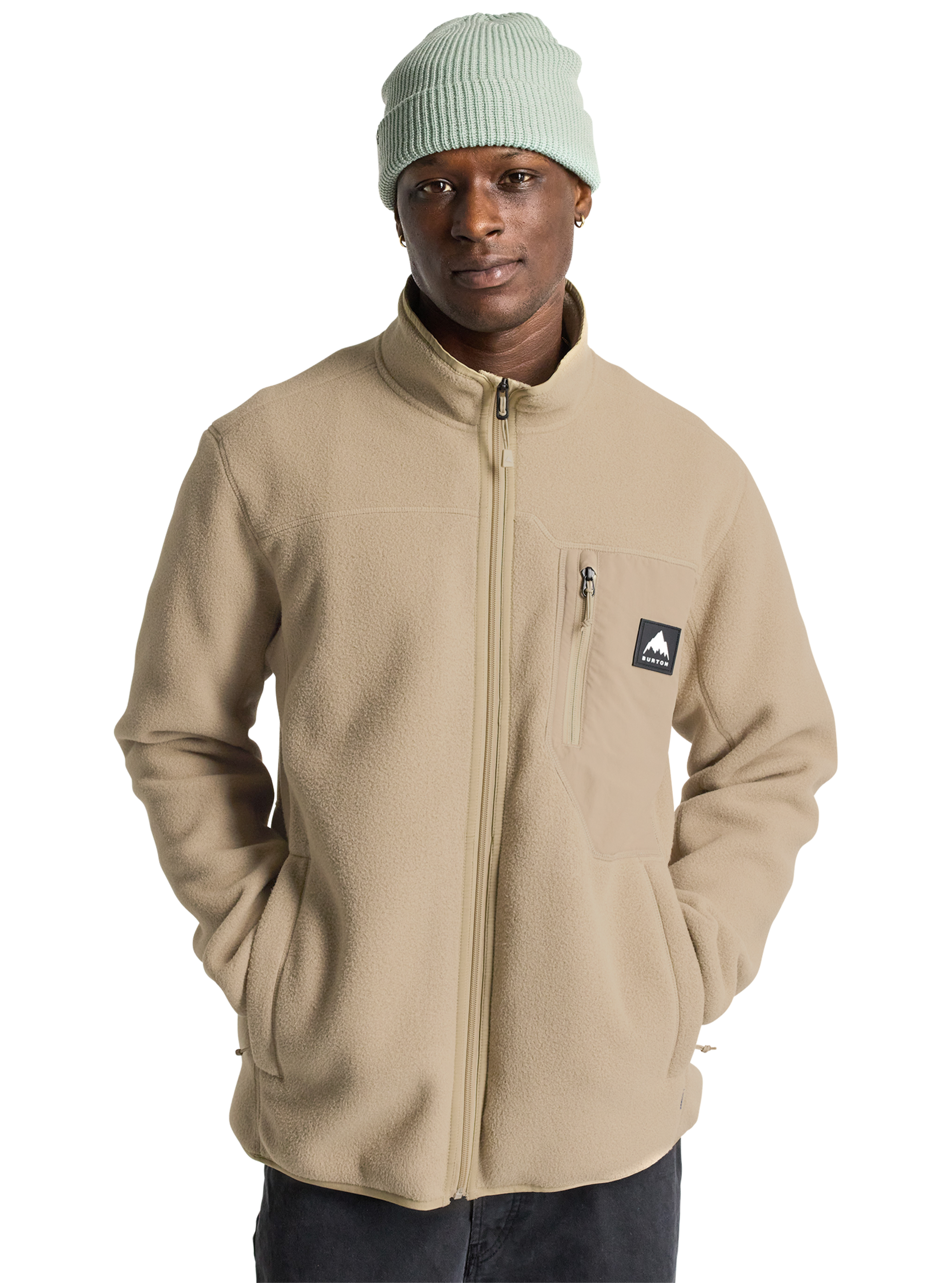 Product image of Men's Burton Cinder Full-Zip Fleece[Variant:Summit Taupe]
