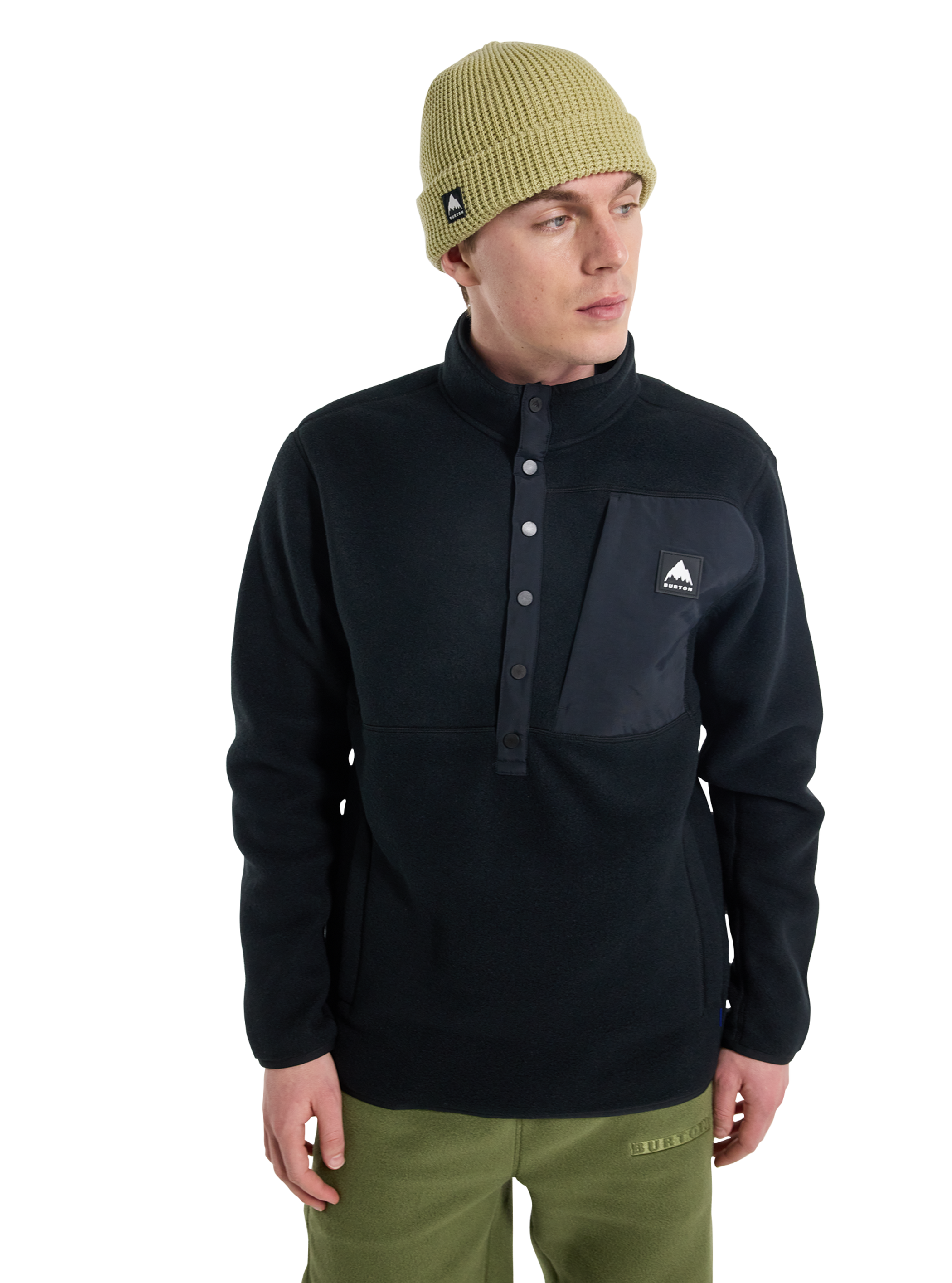 Product image of Men's Burton Cinder Fleece Pullover[Variant:True Black]