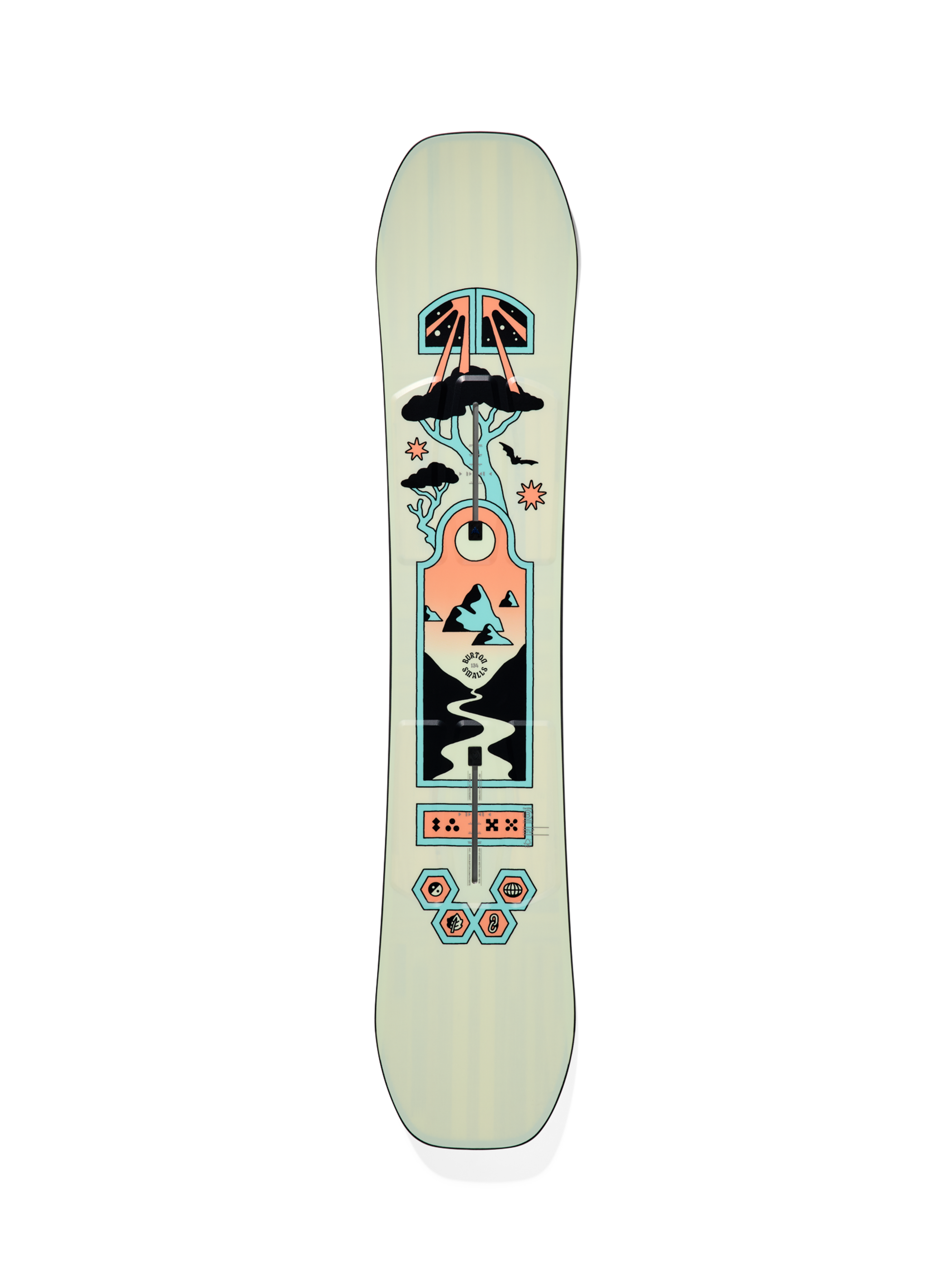 Product Image of Kids' Burton Smalls Snowboard [Variant: Mint Coral]