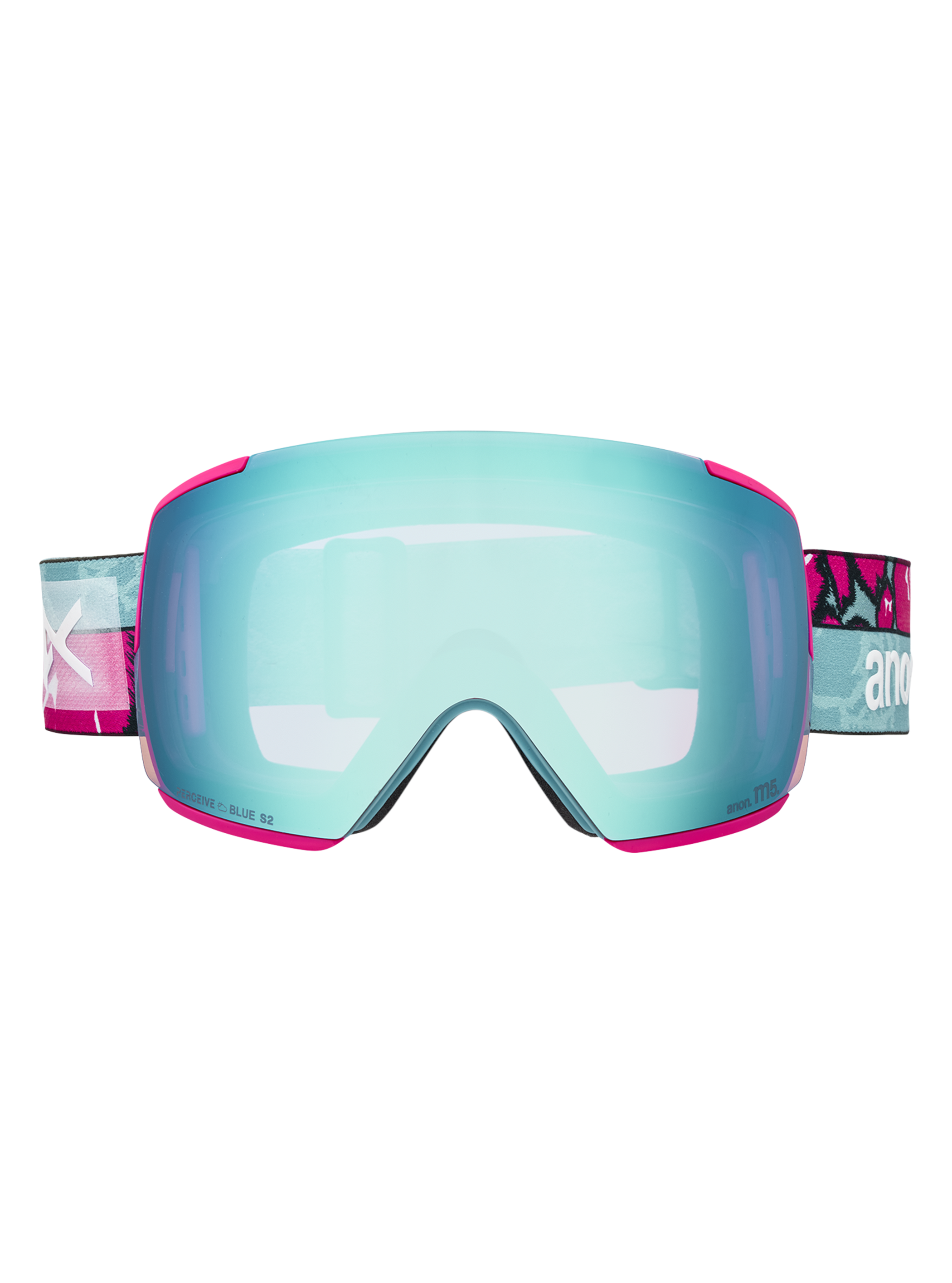 Product image of Anon M5 Goggles + Bonus Lens + MFI® Face Mask[Variant:Frame: Pink Tides, Lens: Perceive Variable Blue (21% / S2), Spare Lens: Perceive Cloudy Pink (53% / S1)]