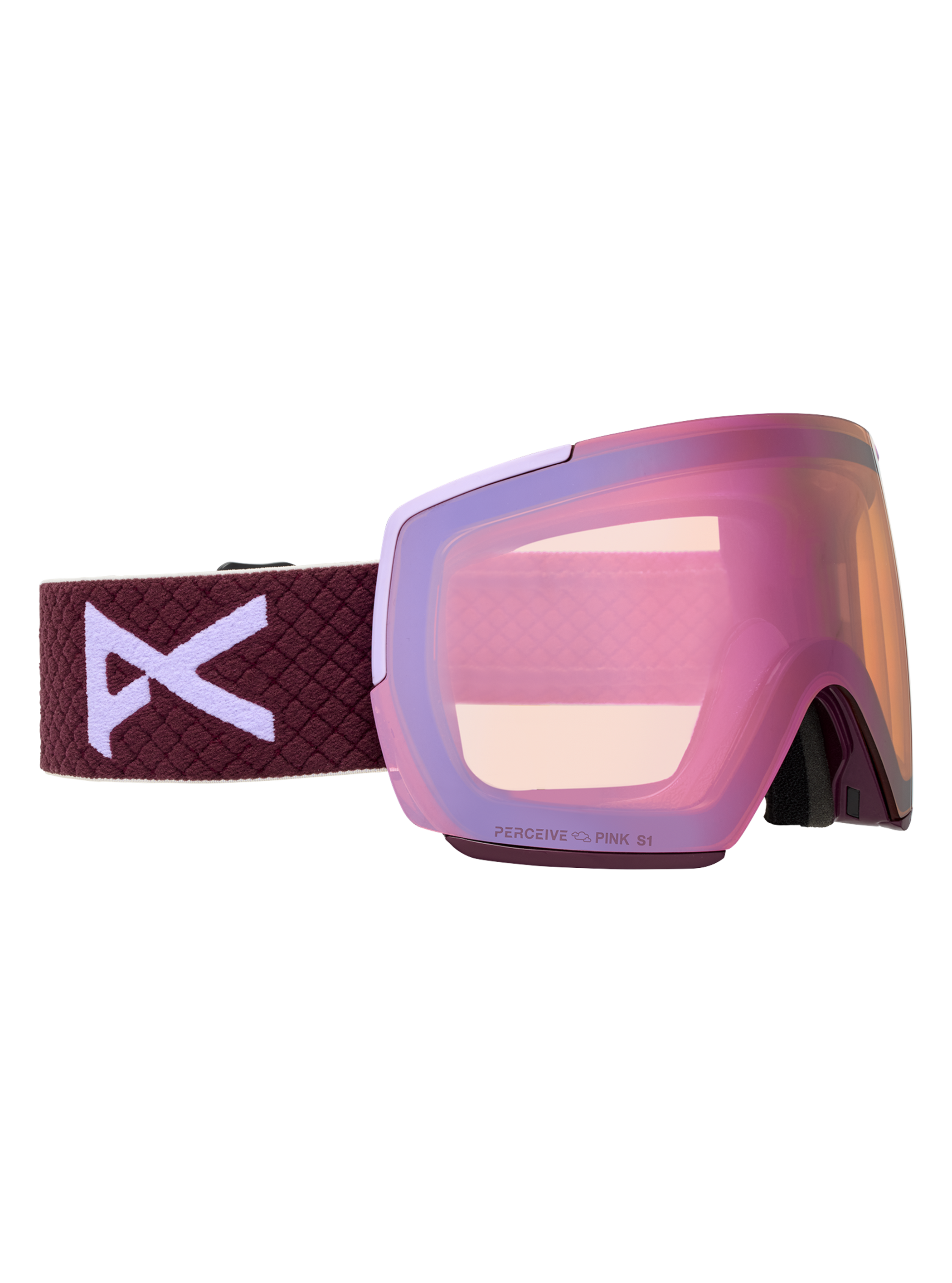 Product image of Anon M5 Goggles + Bonus Lens + MFI® Face Mask[Variant:Frame: Deep Cherry, Lens: Perceive Cloudy Pink (53% / S1), Spare Lens: Perceive Variable Blue (21% / S2)]