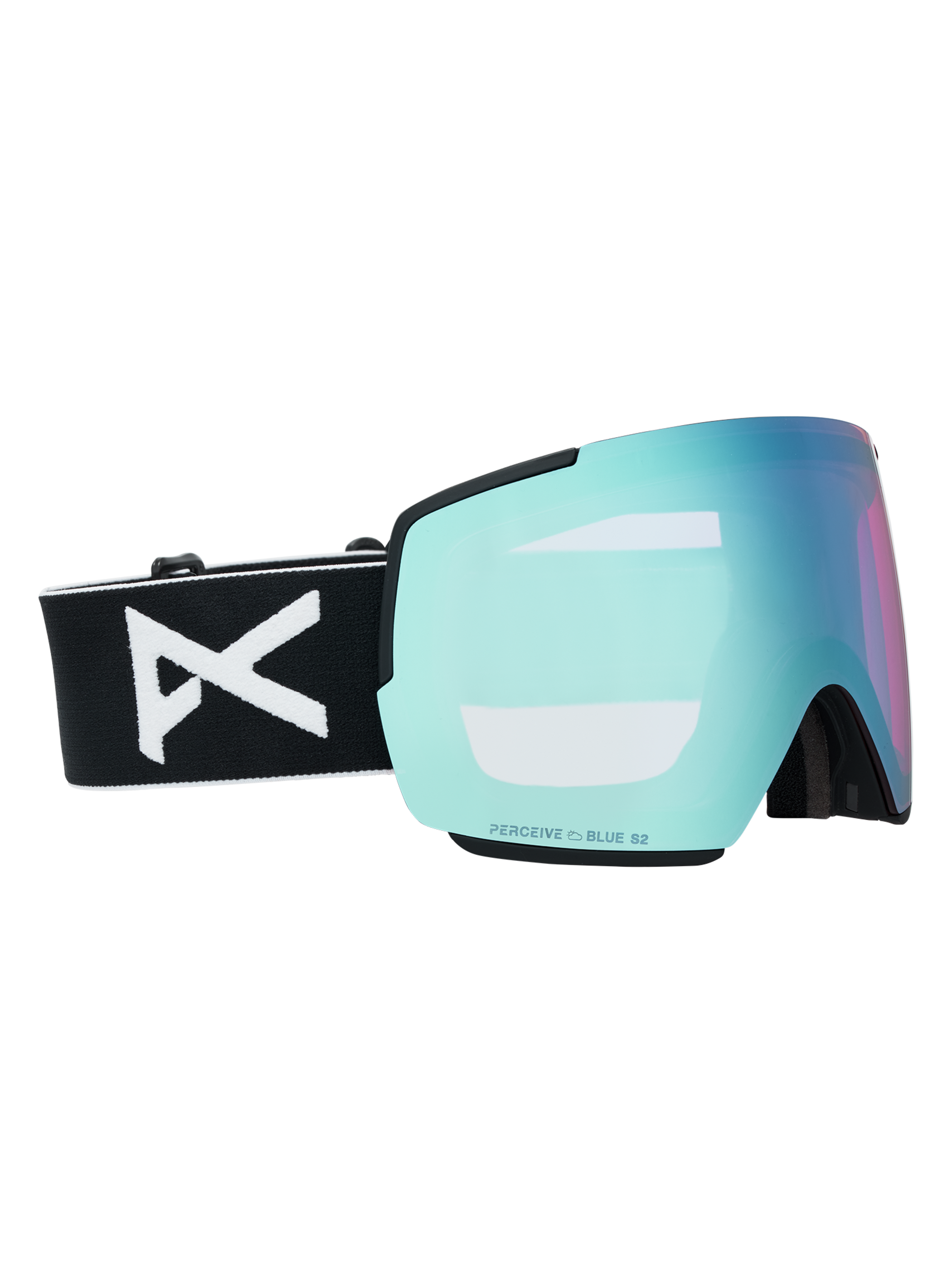 Product image of Anon M5 Goggles + Bonus Lens + MFI® Face Mask[Variant:Frame: Black, Lens: Perceive Variable Blue (21% / S2), Spare Lens: Perceive Cloudy Pink (53% / S1)]