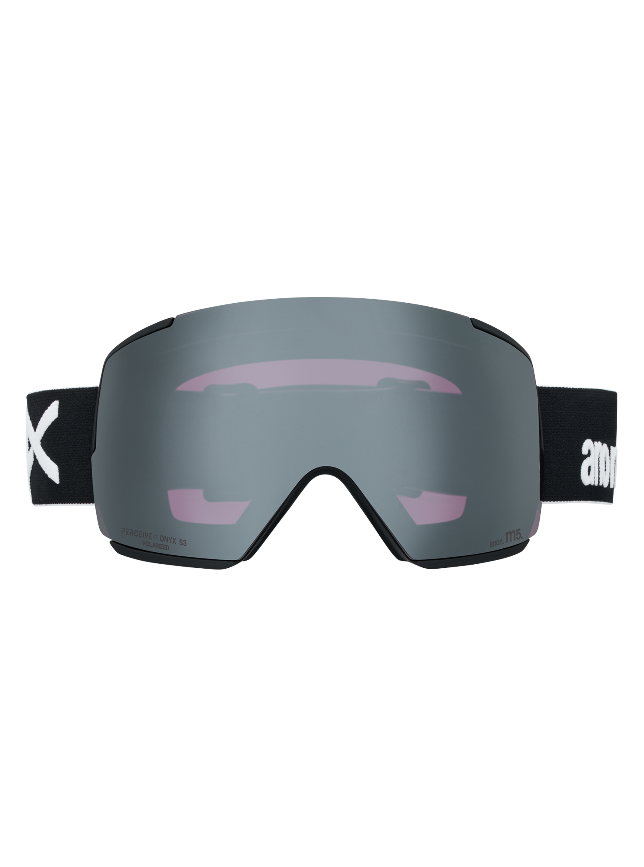 Product image of Anon M5 Goggles + Polarized Perceive Lens[Variant:Frame: Black, Lens: Perceive Sunny Polarized Onyx (10% / S3), Spare Lens: Perceive Variable Violet (34% / S2)]