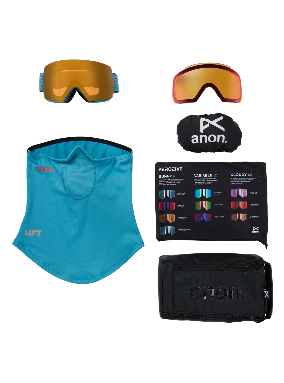 Anon M5S Goggles + Bonus Lens + MFI® Face Mask