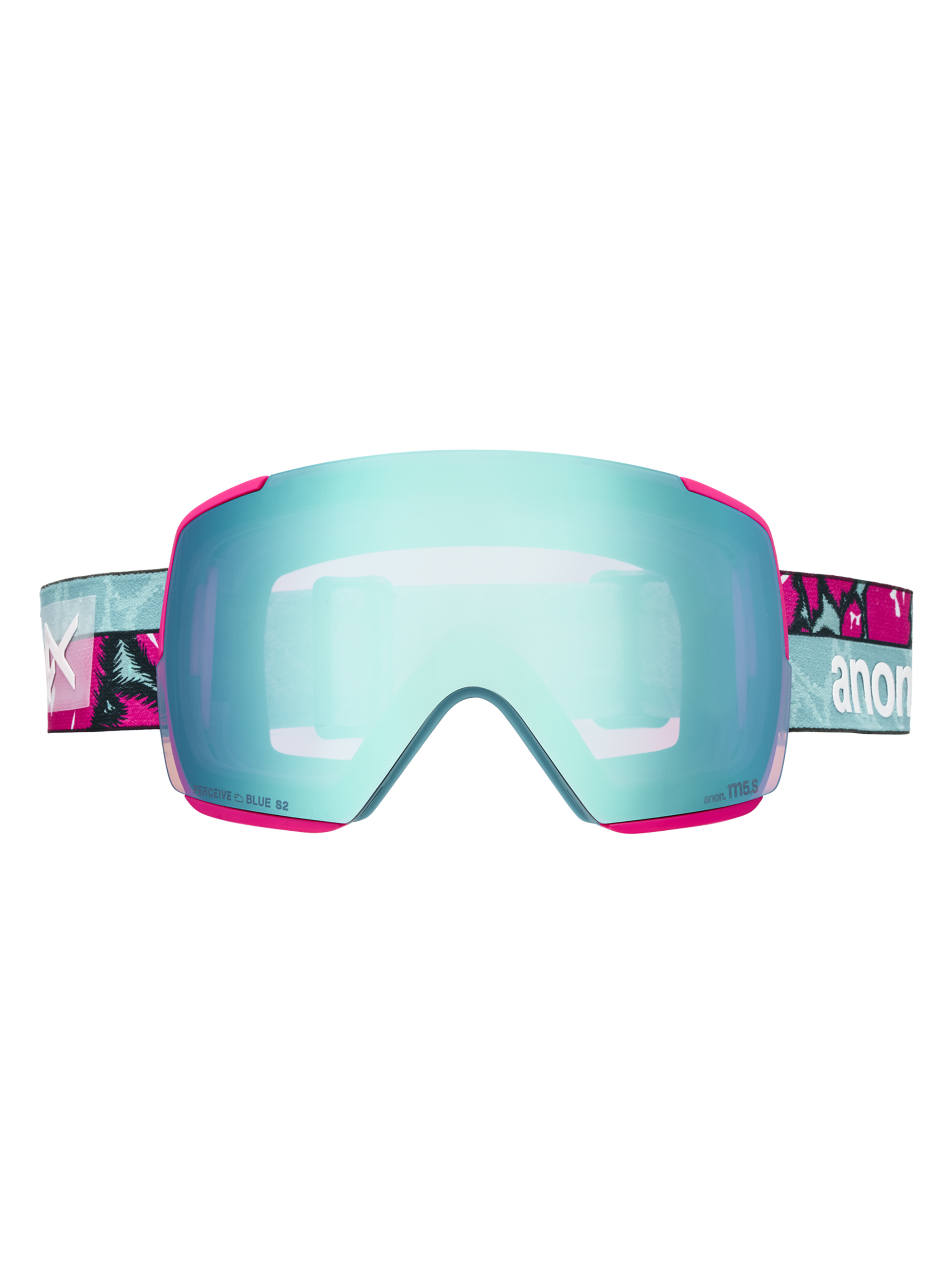 Product image of Anon M5S Goggles + Bonus Lens + MFI® Face Mask[Variant:Frame: Pink Tides, Lens: Perceive Variable Blue (21% / S2), Spare Lens: Perceive Cloudy Pink (53% / S1)]