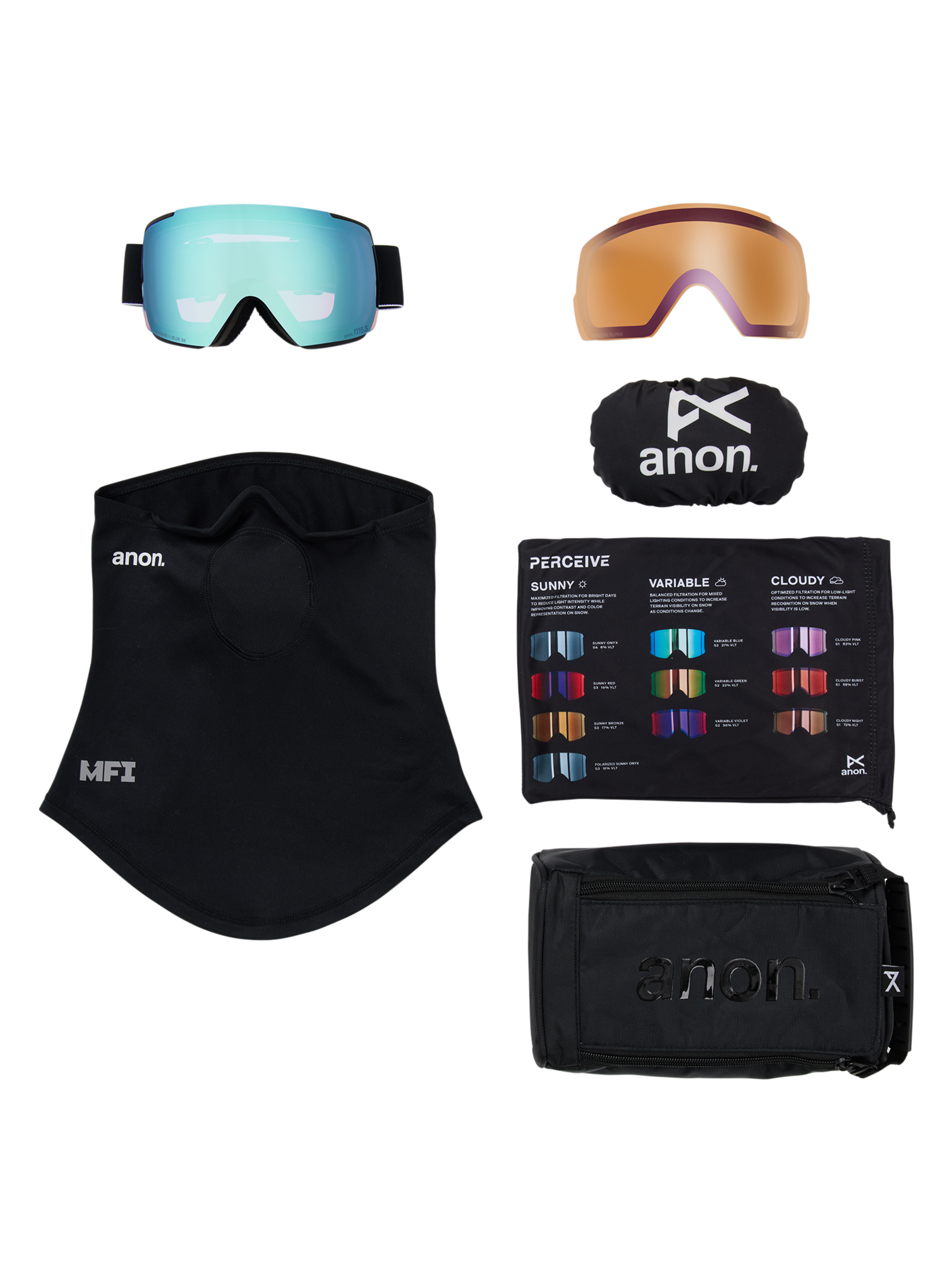Masque M5S d’Anon avec visière en prime et cagoule MFI®