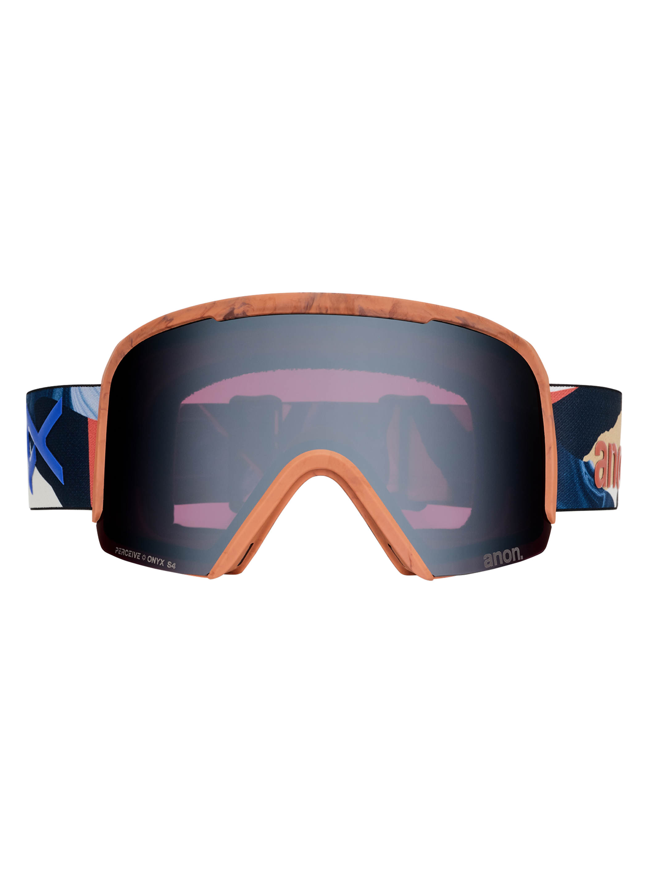 Product image of Anon Nesa Goggles + Bonus Lens + MFI® Face Mask[Variant:Frame: Marble Collage, Lens: Perceive Variable Blue (21% / S2), Spare Lens: Perceive Cloudy Pink (53% / S1)]
