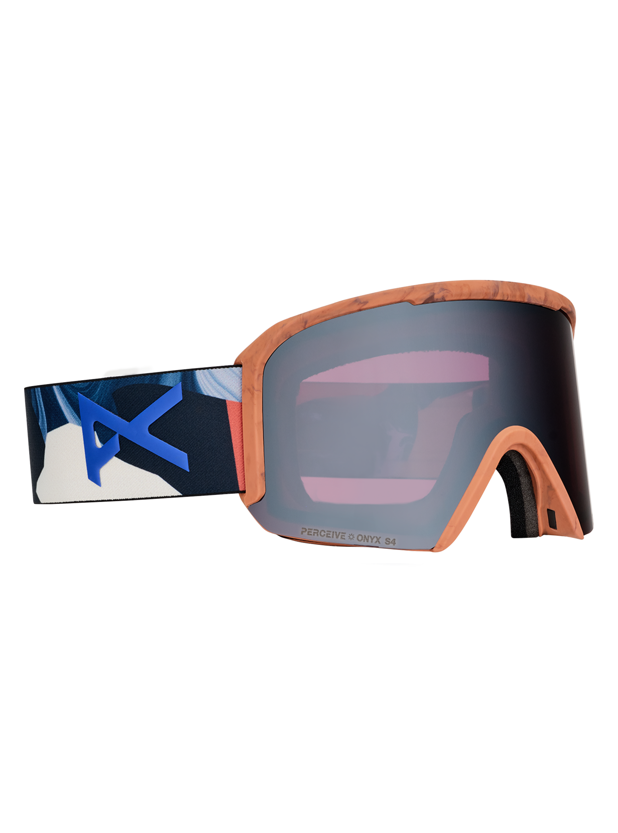 Product image of Anon Nesa Goggles + Bonus Lens + MFI® Face Mask[Variant:Frame: Marble Collage, Lens: Perceive Variable Blue (21% / S2), Spare Lens: Perceive Cloudy Pink (53% / S1)]