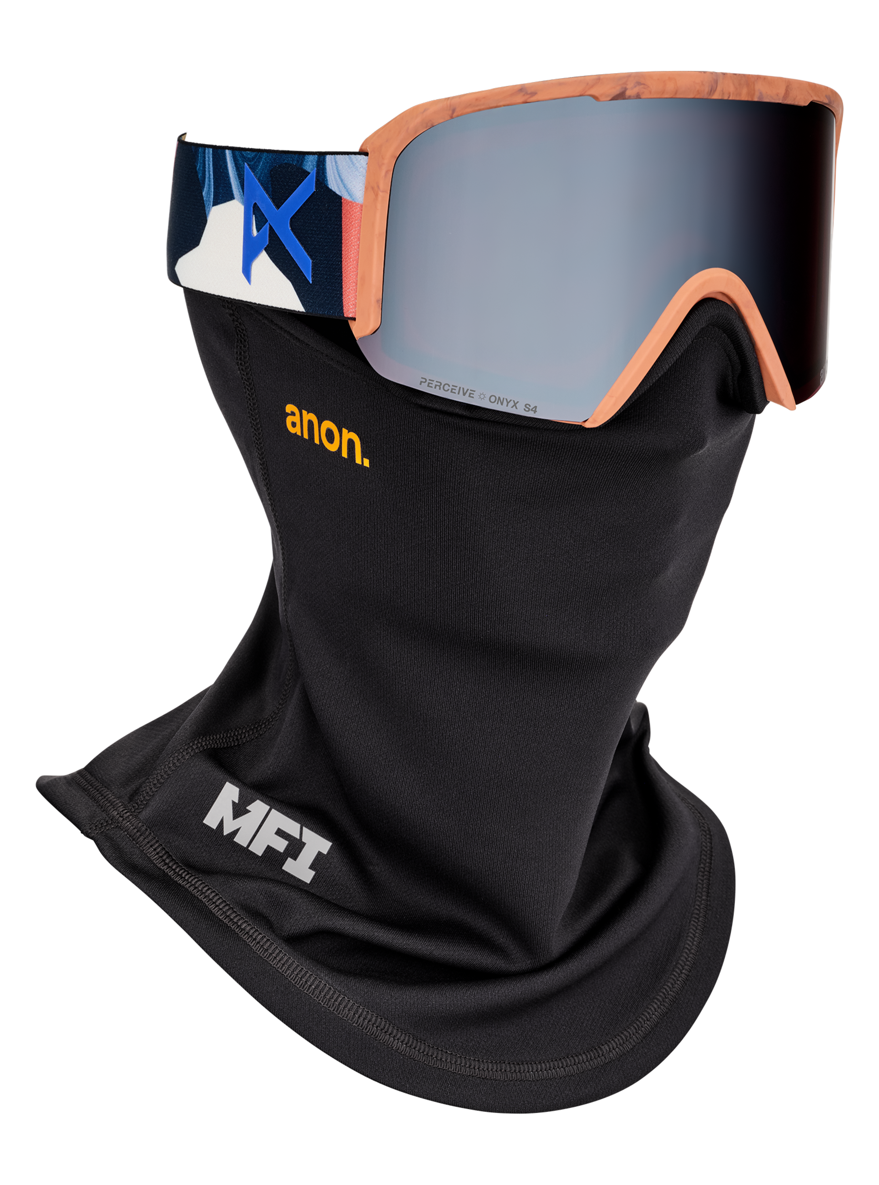 Anon Nesa Goggle Marble Collage / Perceive Variable Blue + Bonus Lens + MFI Face Mask 2027