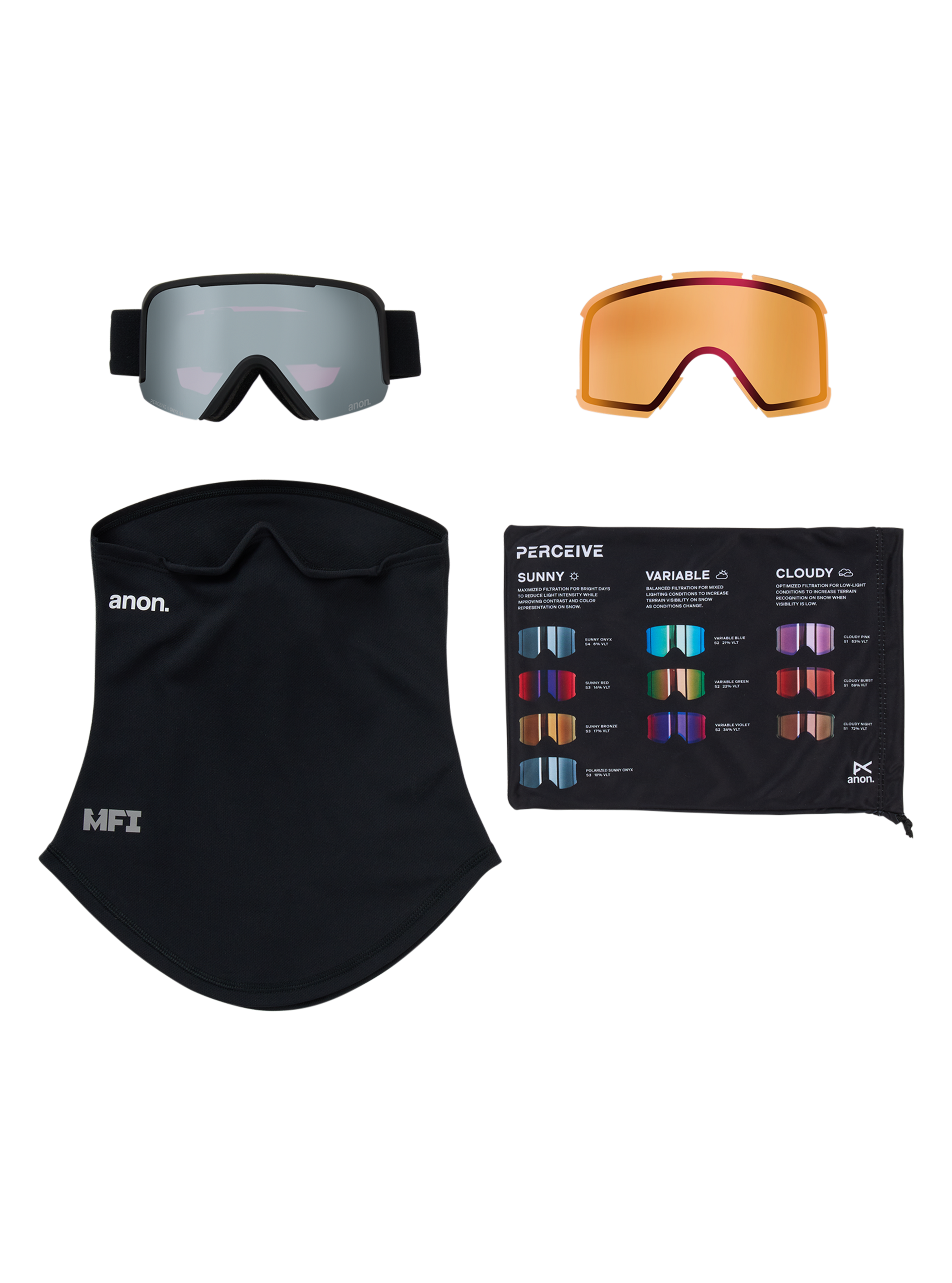 Anon Nesa Goggles + Bonus Lens + MFI® Face Mask