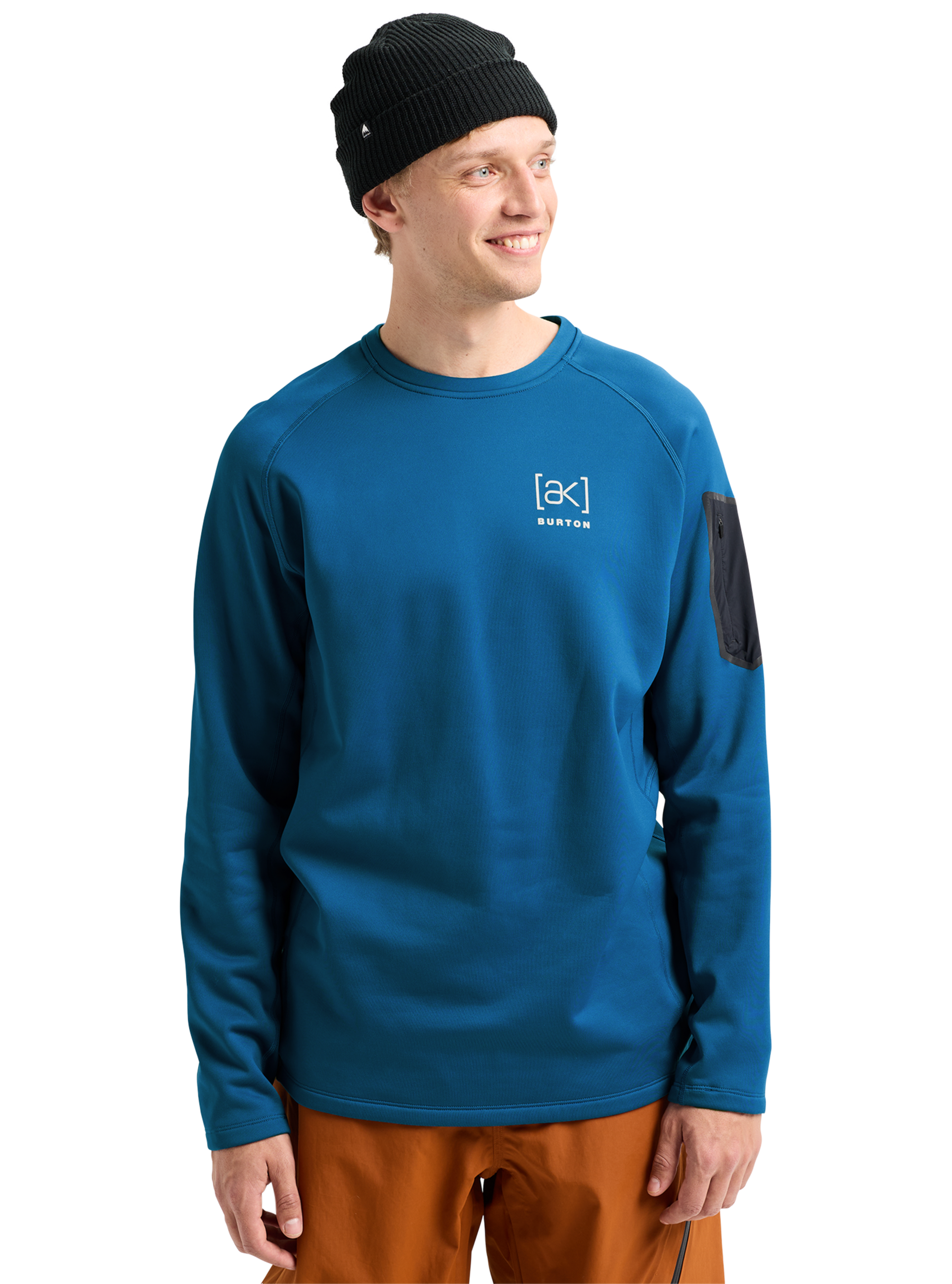 Product image of Men's Burton [ak] Baker Stretch Crewneck Fleece[Variant:Blue Teal]