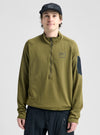 Product image of Men's Burton [ak] Helium Grid Half-Zip Fleece[Variant:Dried Moss]