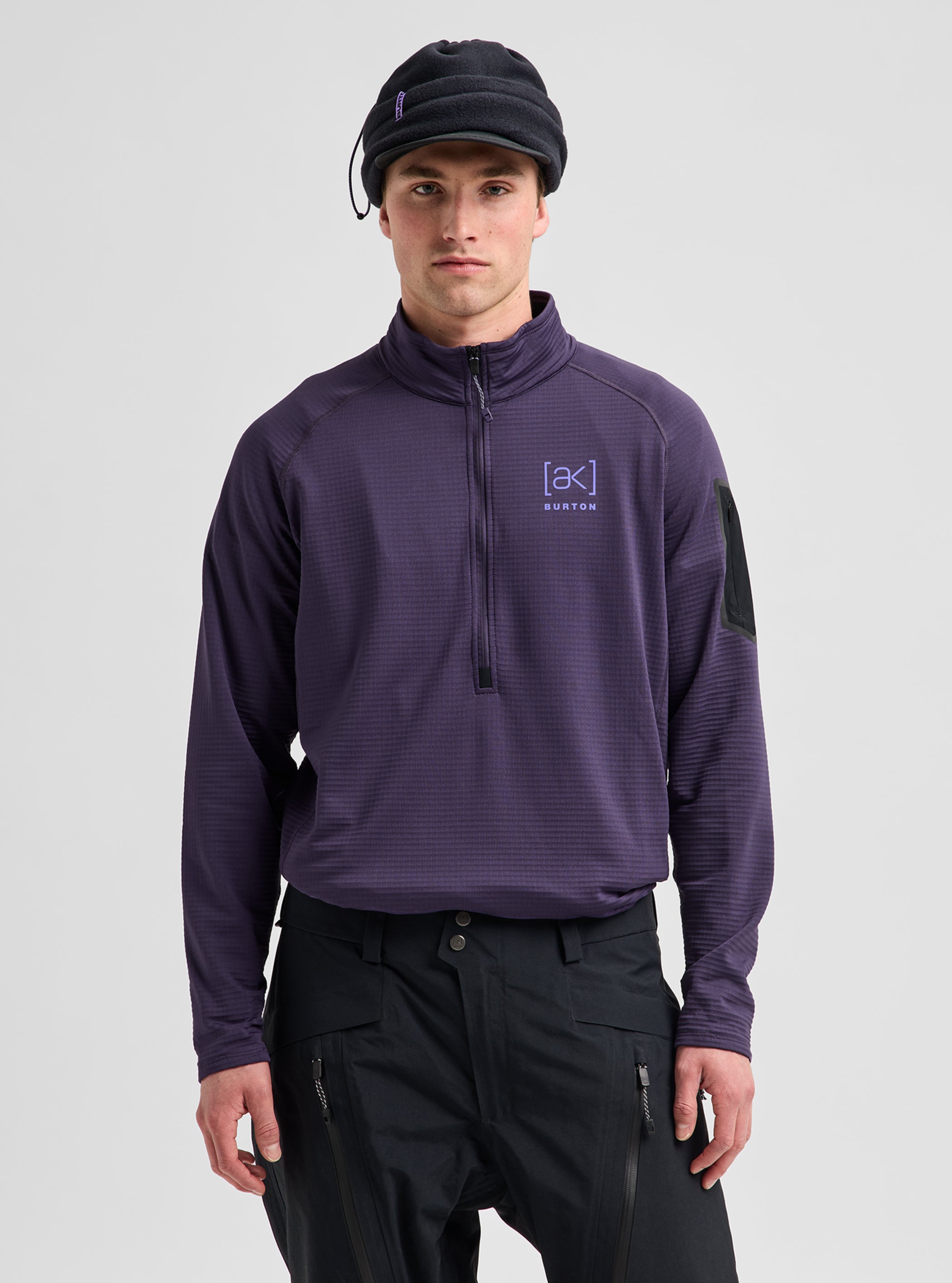 Product image of Men's Burton [ak] Helium Grid Half-Zip Fleece[Variant:Nightshade Purple]