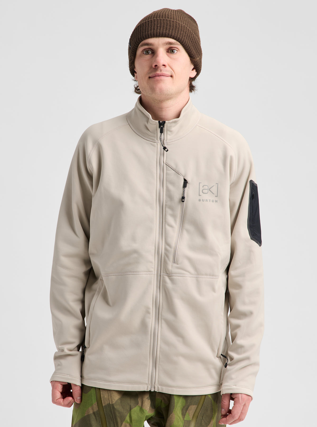Product image of Men's Burton [ak] Baker Stretch Fleece Full-Zip[Variant:Chinchilla Gray]