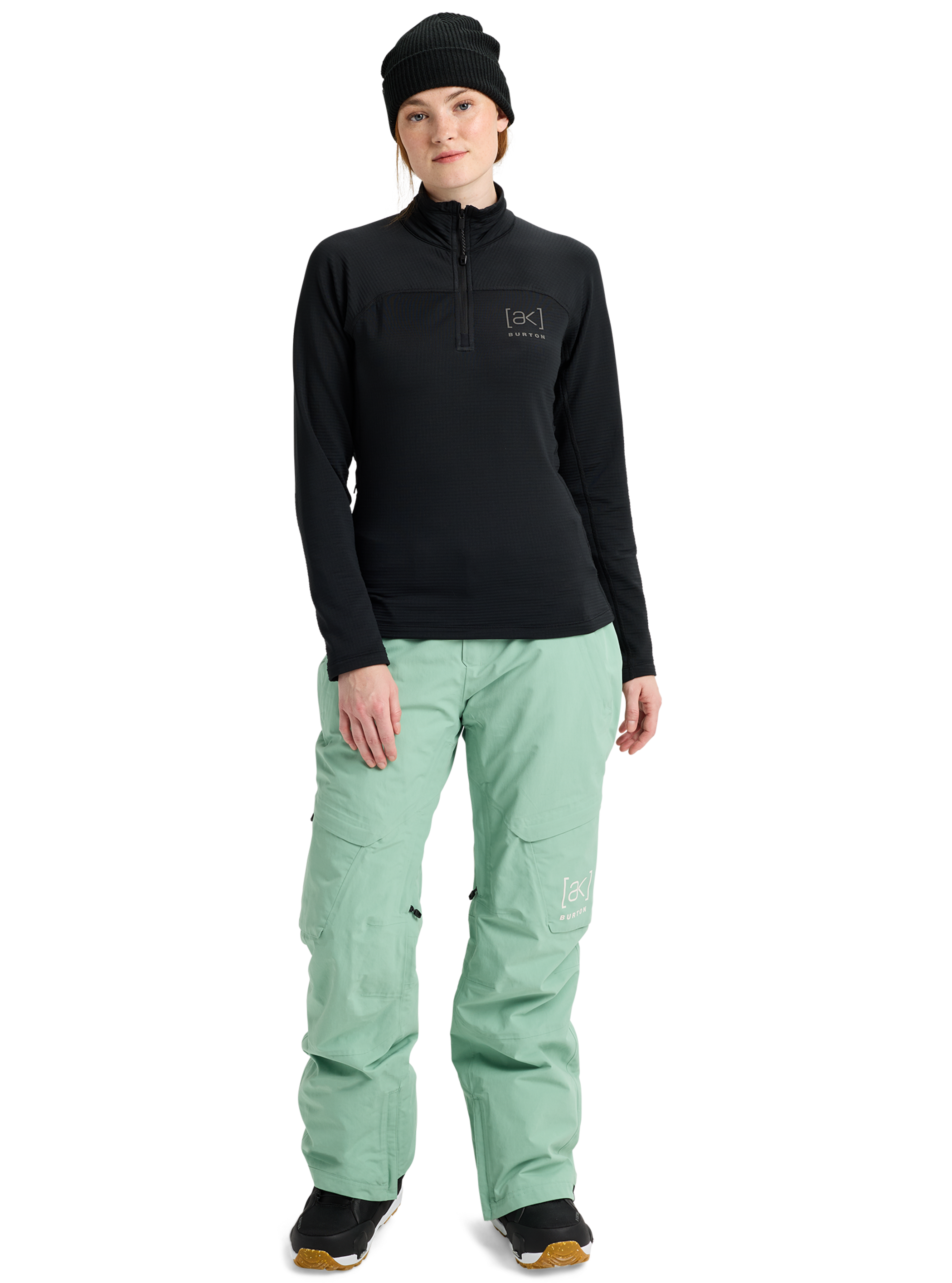 Haut en molleton à fermeture éclair un quart [ak]® Helium Grid de Burton pour femmes