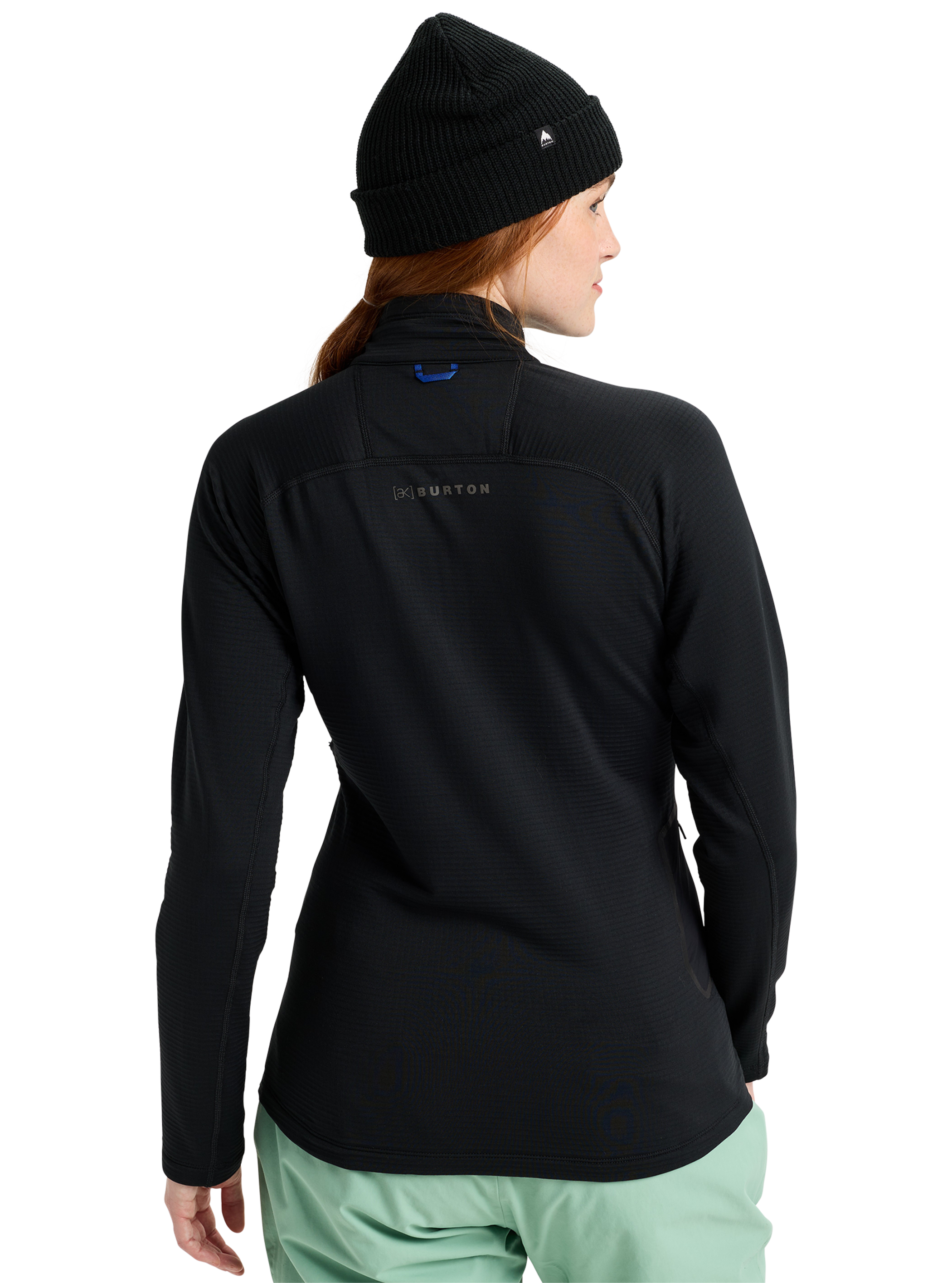 Product image of Women's Burton [ak] Helium Grid Quarter-Zip Fleece[Variant:True Black]