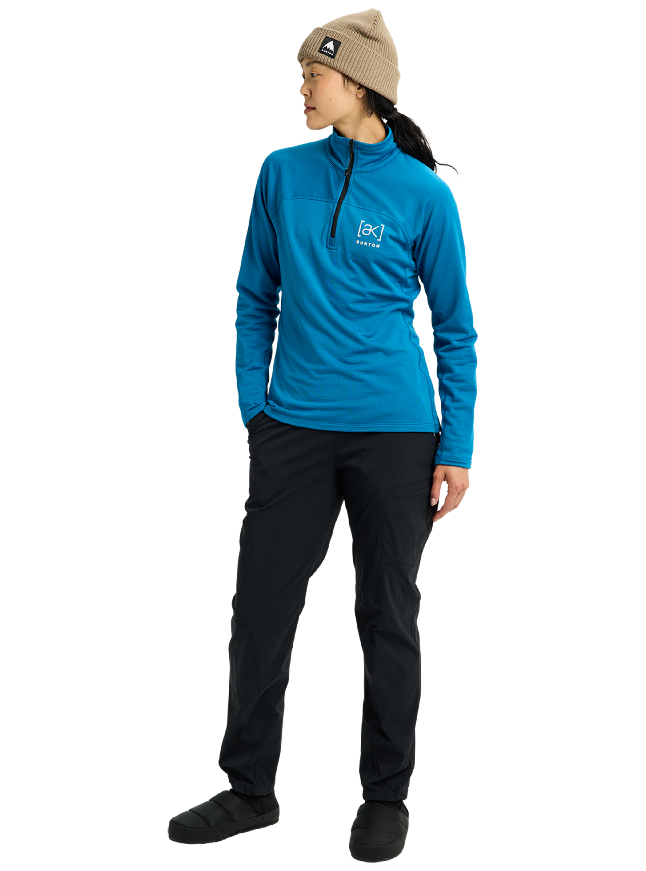 Haut en molleton à fermeture éclair un quart [ak]® Helium Grid de Burton pour femmes