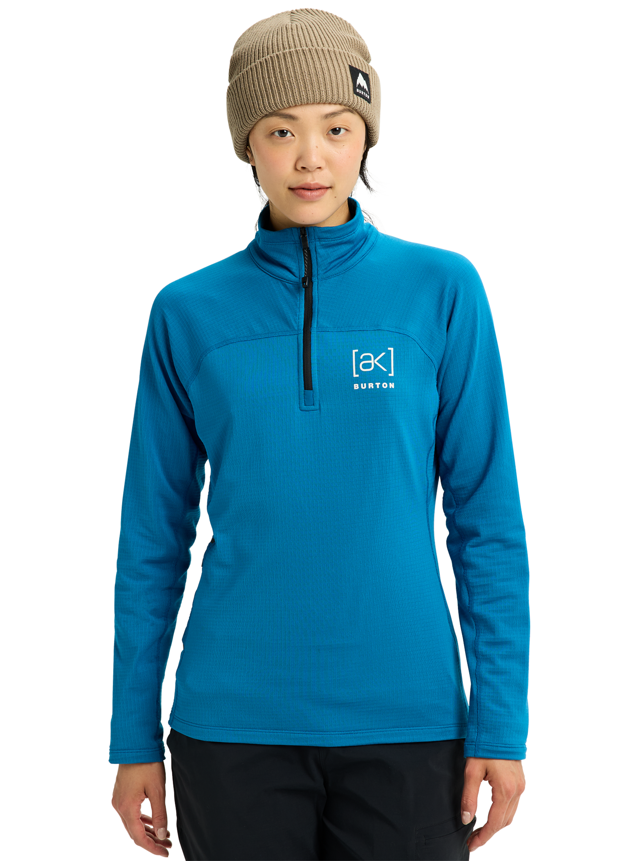 Haut en molleton à fermeture éclair un quart [ak]® Helium Grid de Burton pour femmes
