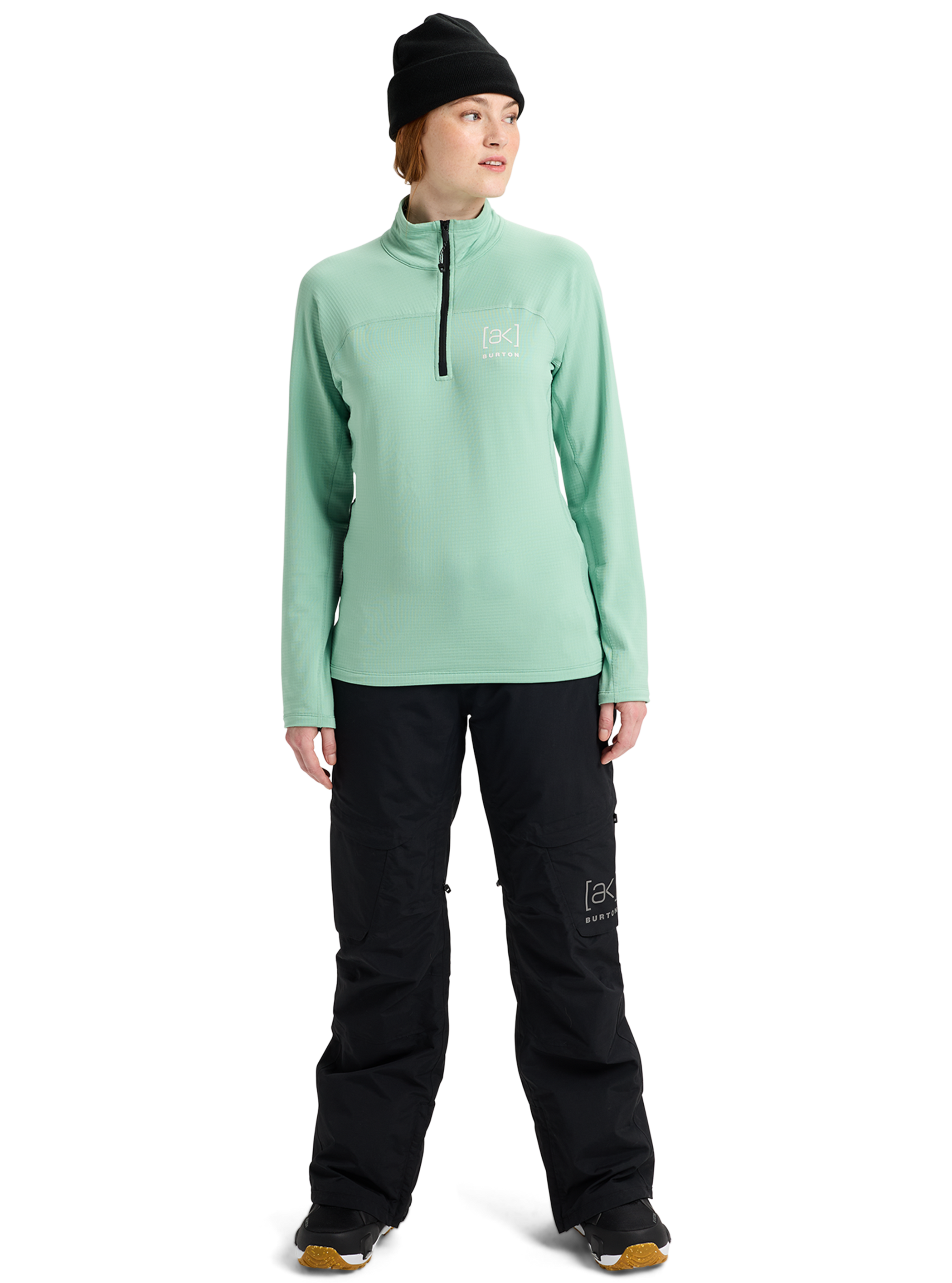 Haut en molleton à fermeture éclair un quart [ak]® Helium Grid de Burton pour femmes
