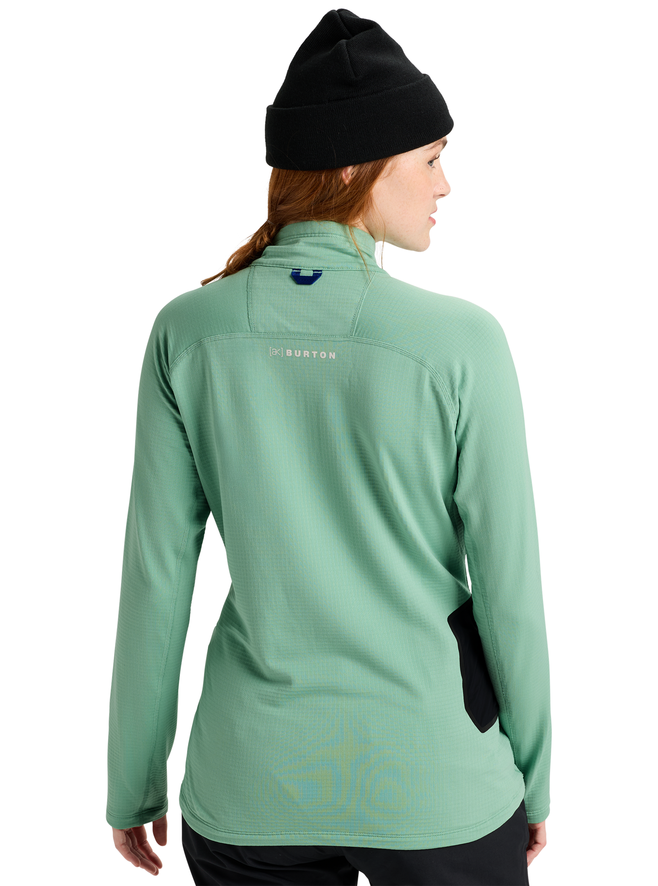 Product image of Women's Burton [ak] Helium Grid Quarter-Zip Fleece[Variant:Soft Sage]